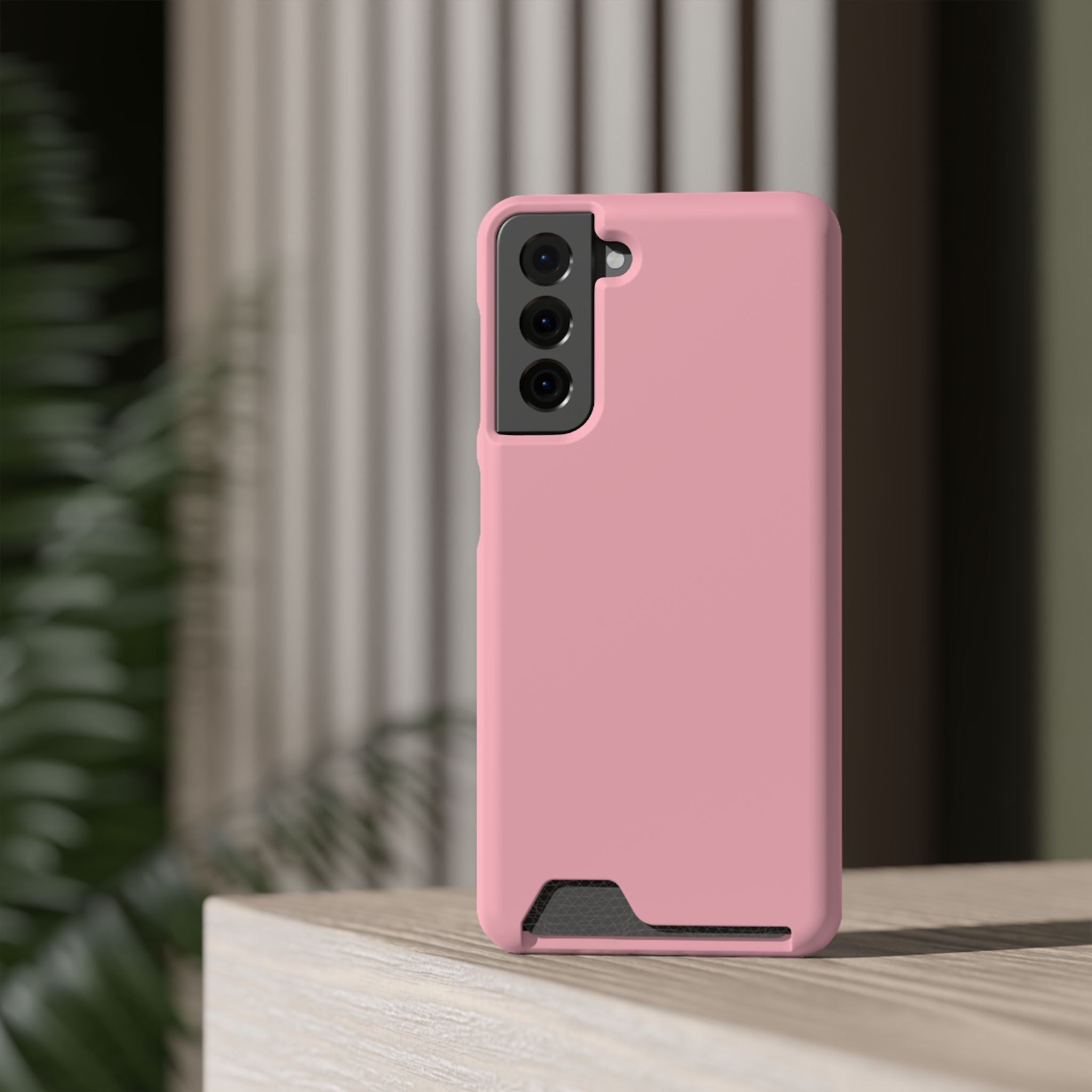 Pink Phone Case with Built-In Card Holder