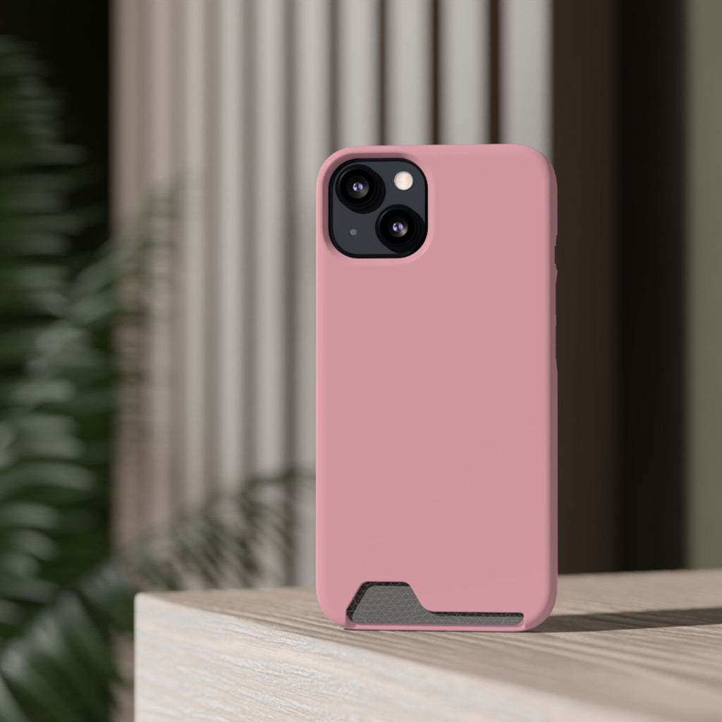 Pink Phone Case with Built-In Card Holder