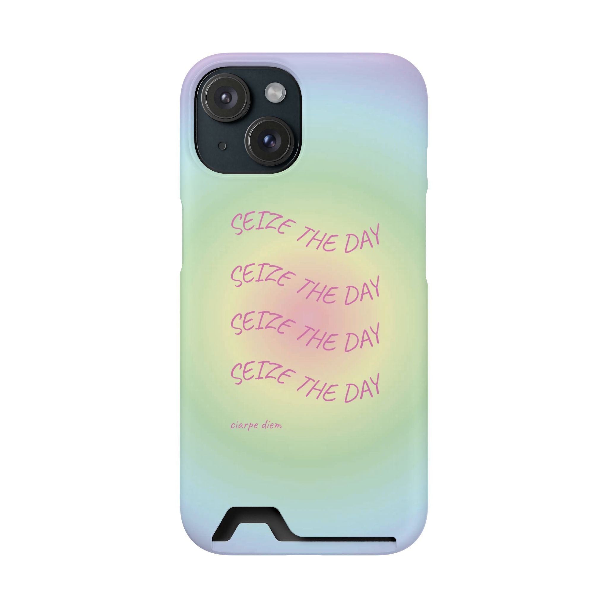 Bermuda Halo 'Seize The Day' Card Holder Phone Case