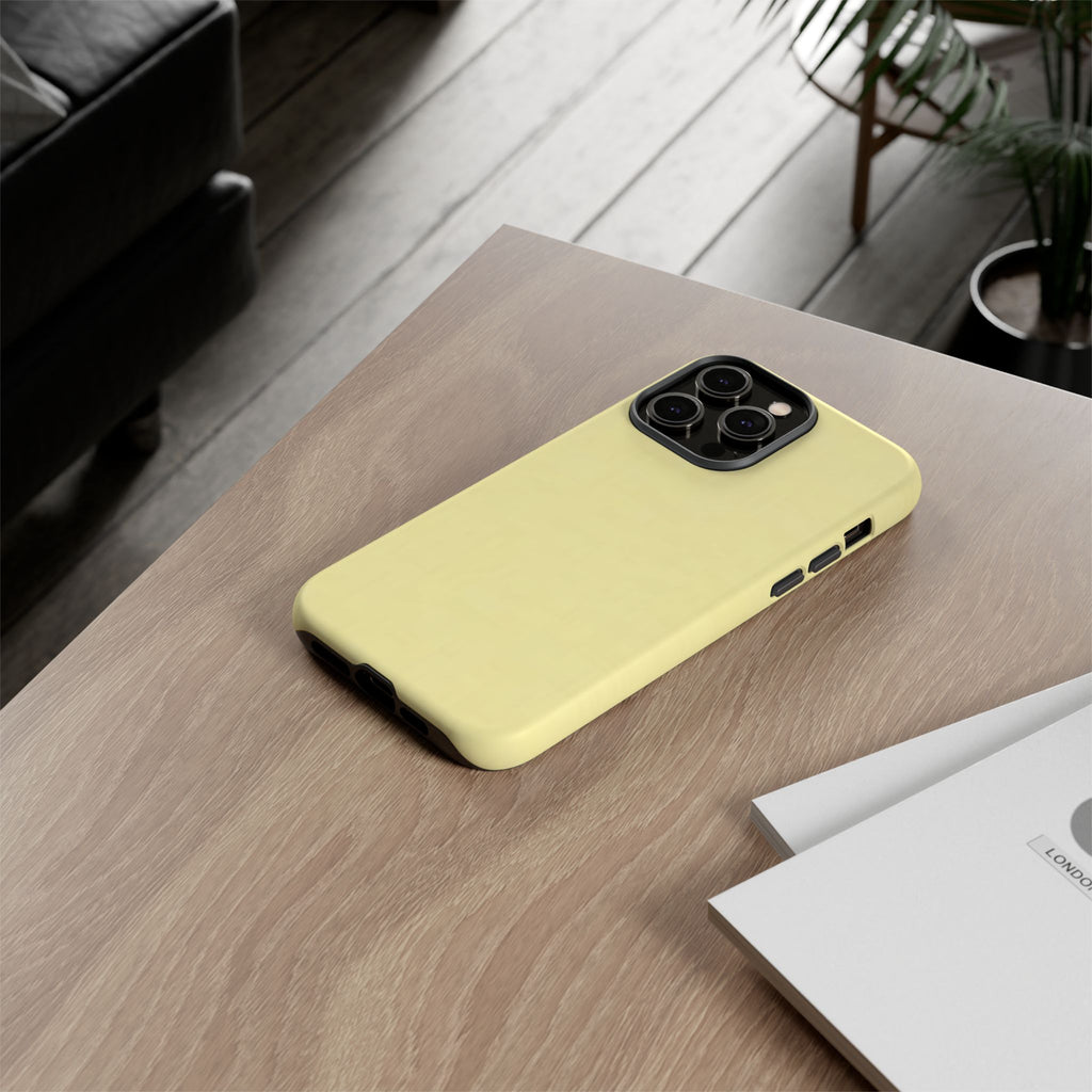 Pale Yellow Protective Phone Case