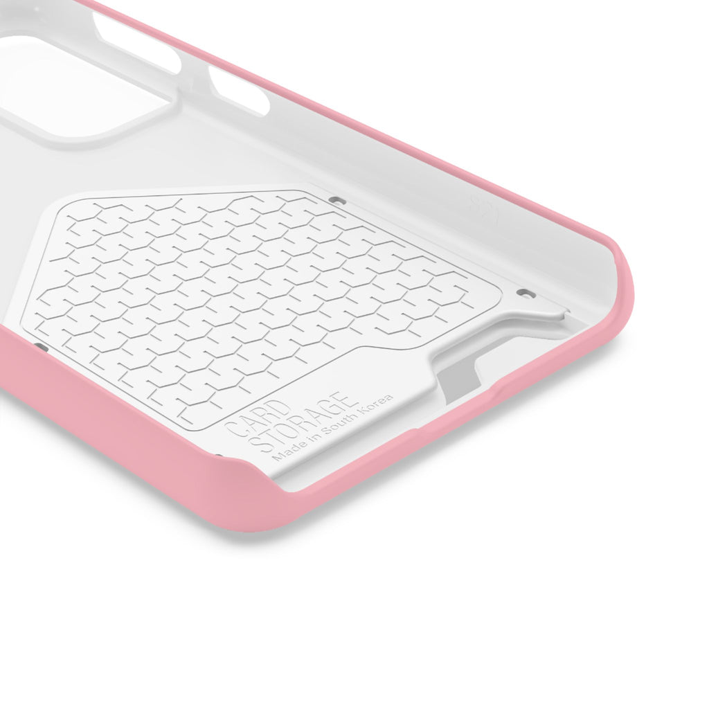 Pink Phone Case with Built-In Card Holder