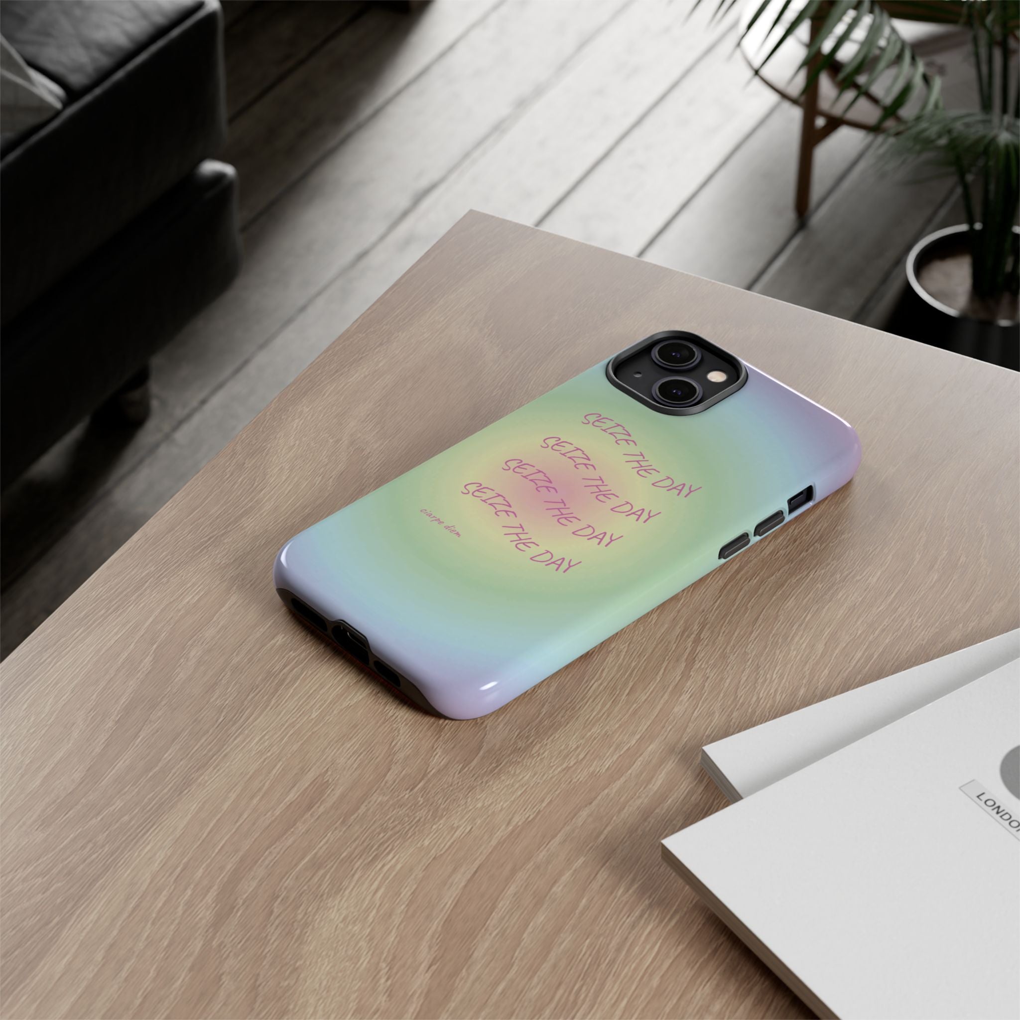 Bermuda Halo Seize The Day Pastel Gradient Tough Phone Case