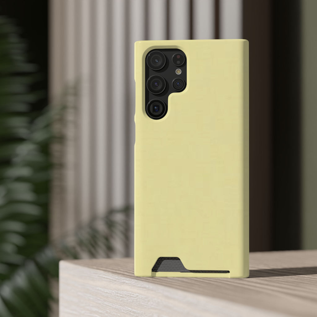 Pale Yellow Card-Holder Phone Case