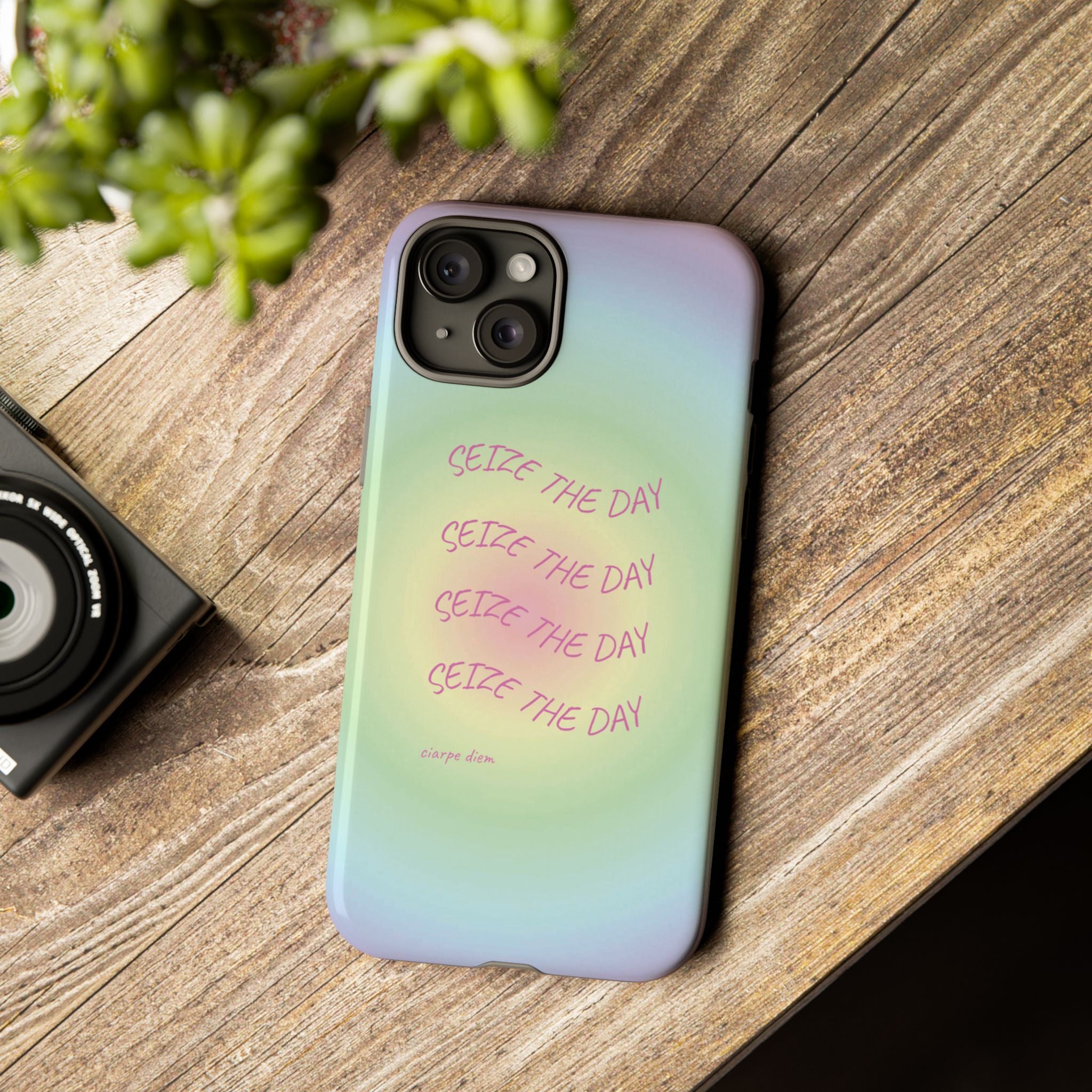 Bermuda Halo Seize The Day Pastel Gradient Tough Phone Case