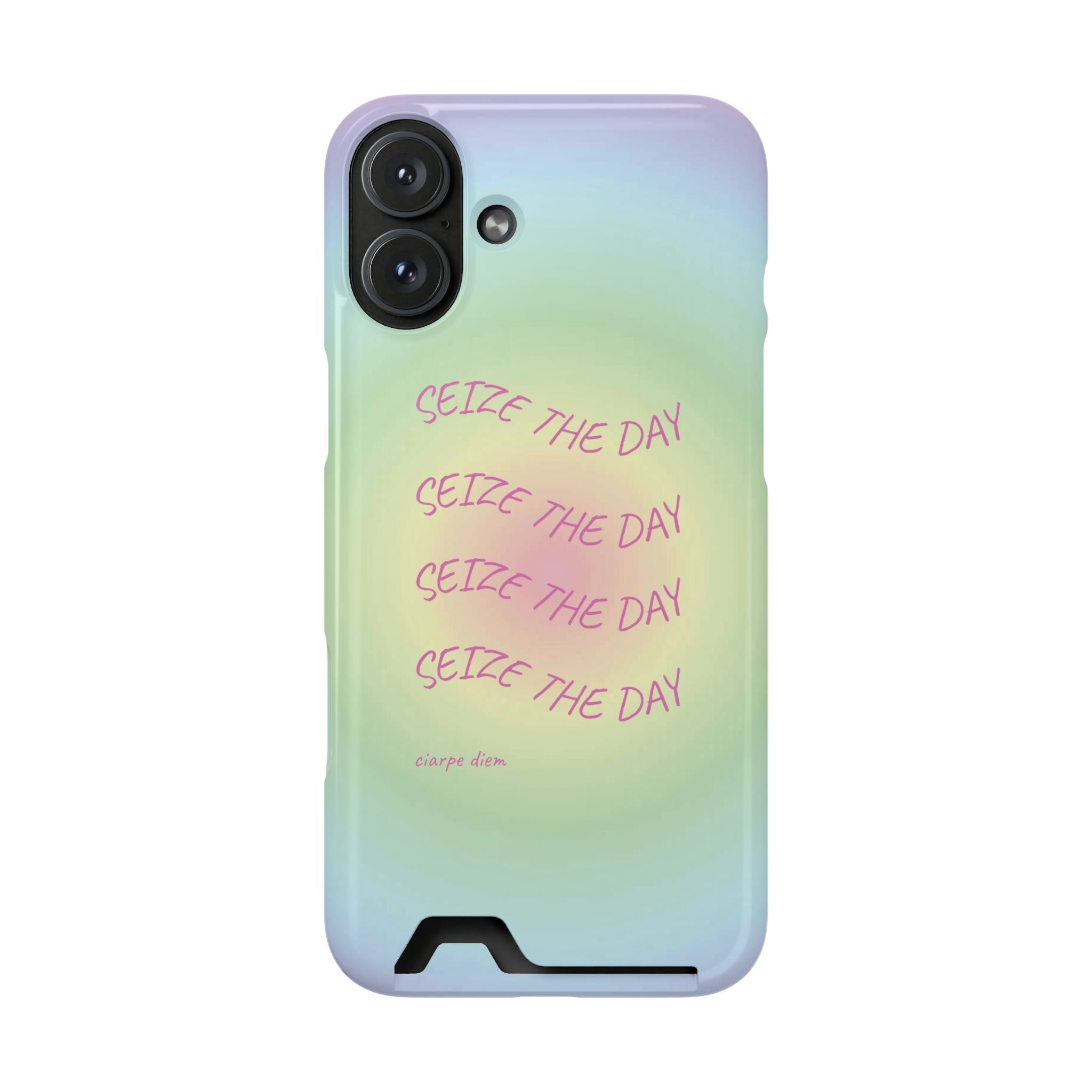 Bermuda Halo 'Seize The Day' Card Holder Phone Case