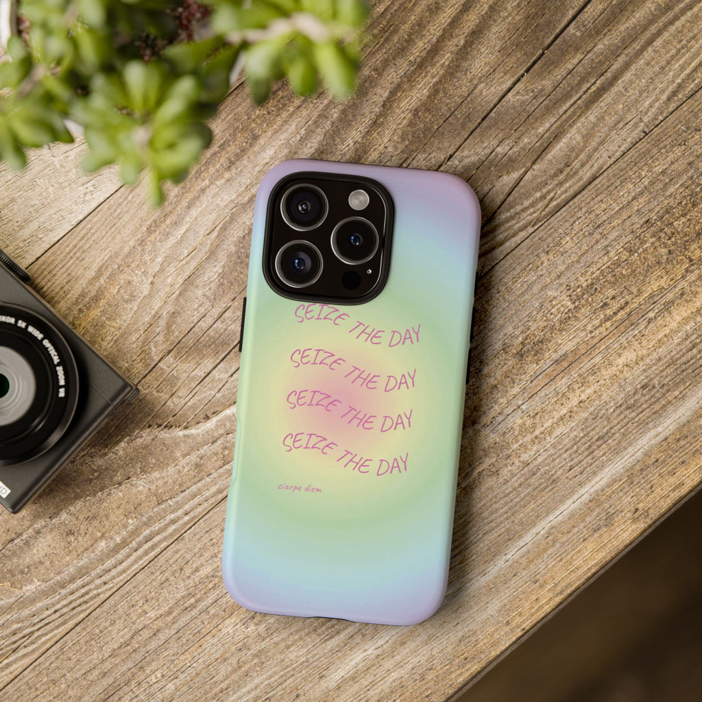 Bermuda Halo Seize The Day Pastel Gradient Tough Phone Case