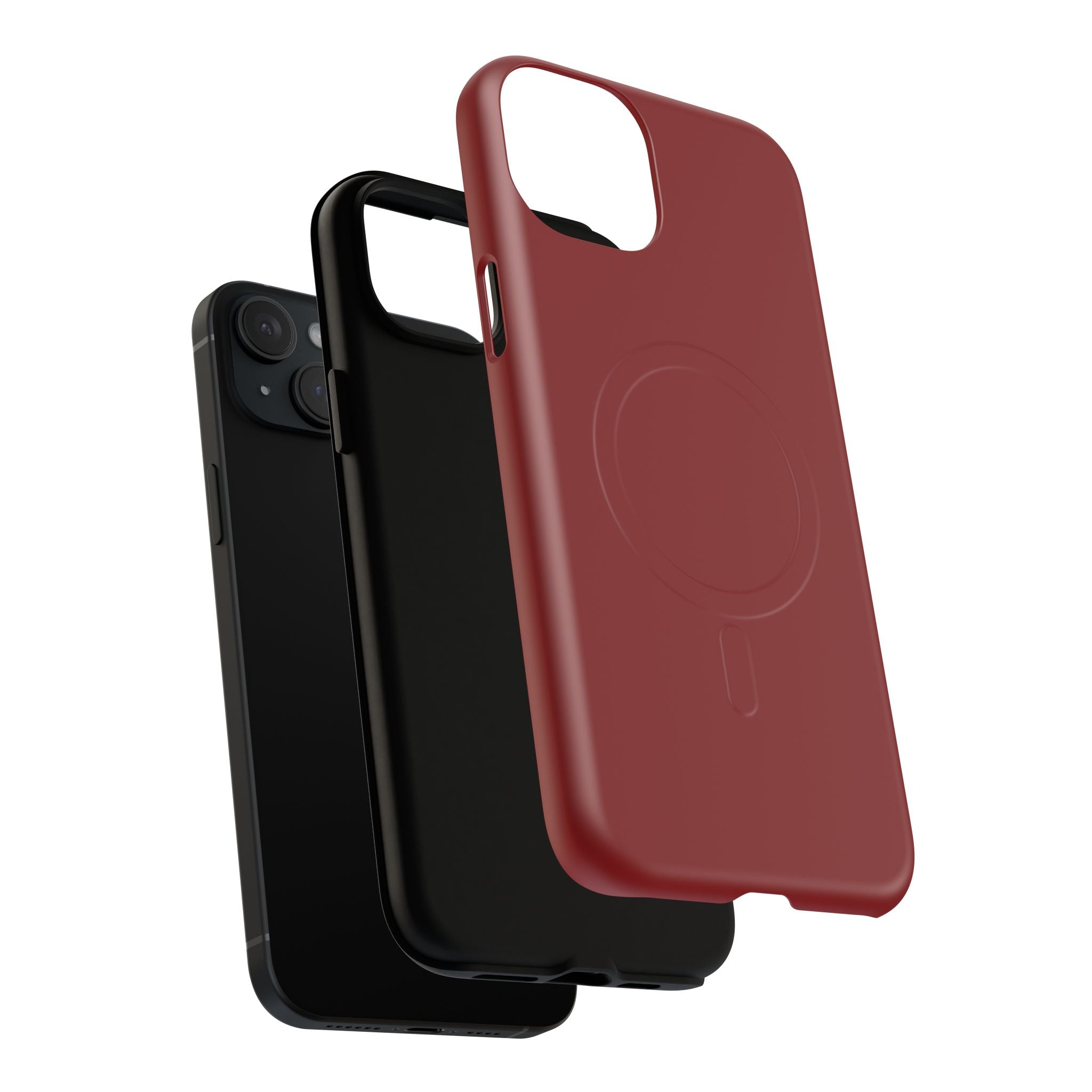 Dark Red MagSafe Protective Phone Case