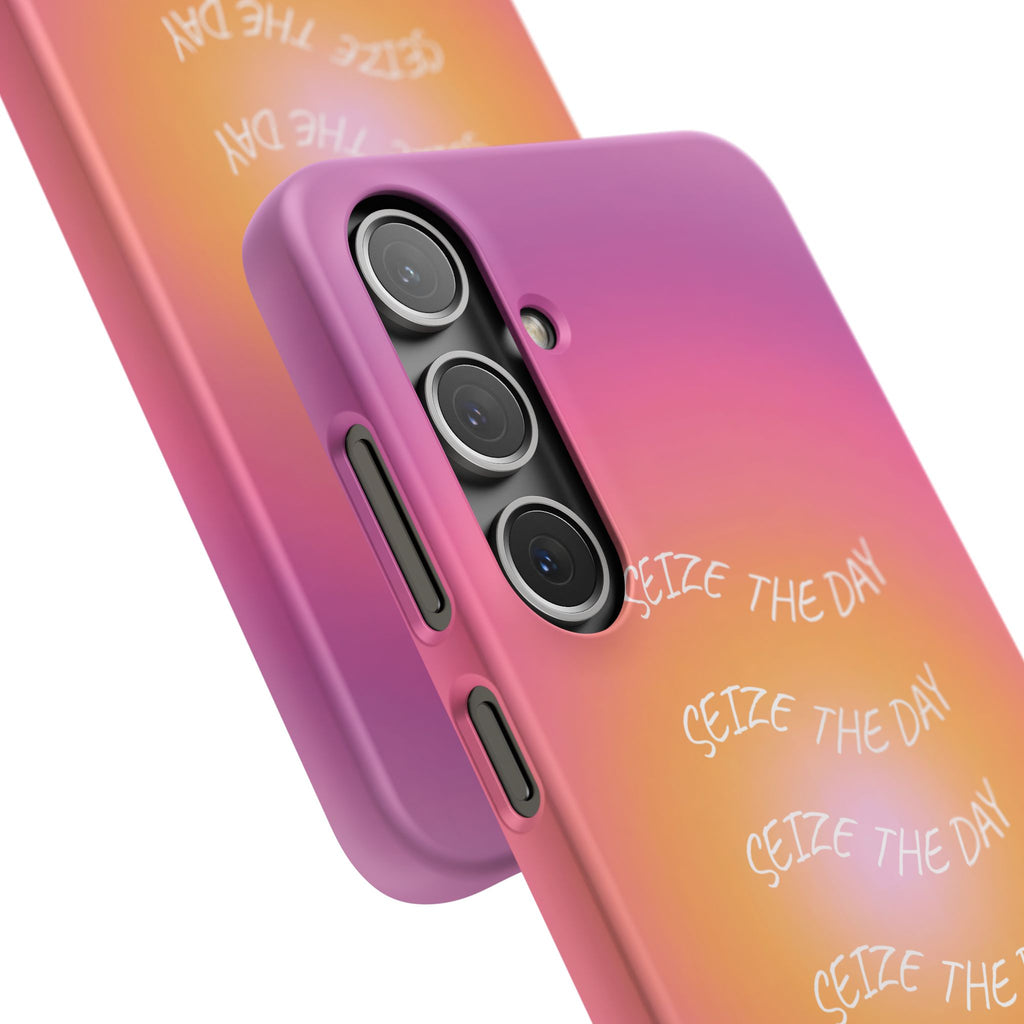 Carpe Diem Sunburst Gradient Snap Phone Case