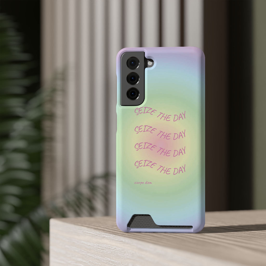 Bermuda Halo 'Seize The Day' Card Holder Phone Case