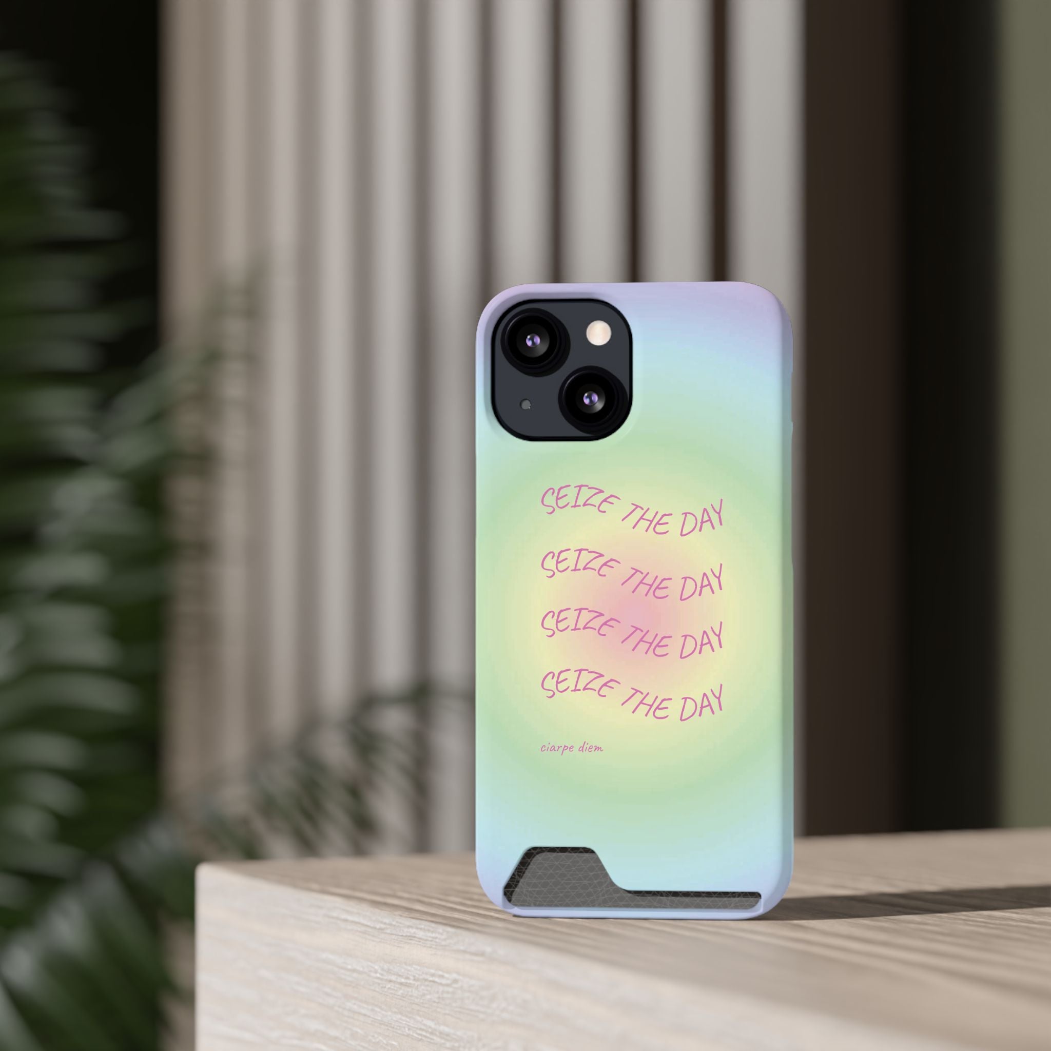 Bermuda Halo 'Seize The Day' Card Holder Phone Case