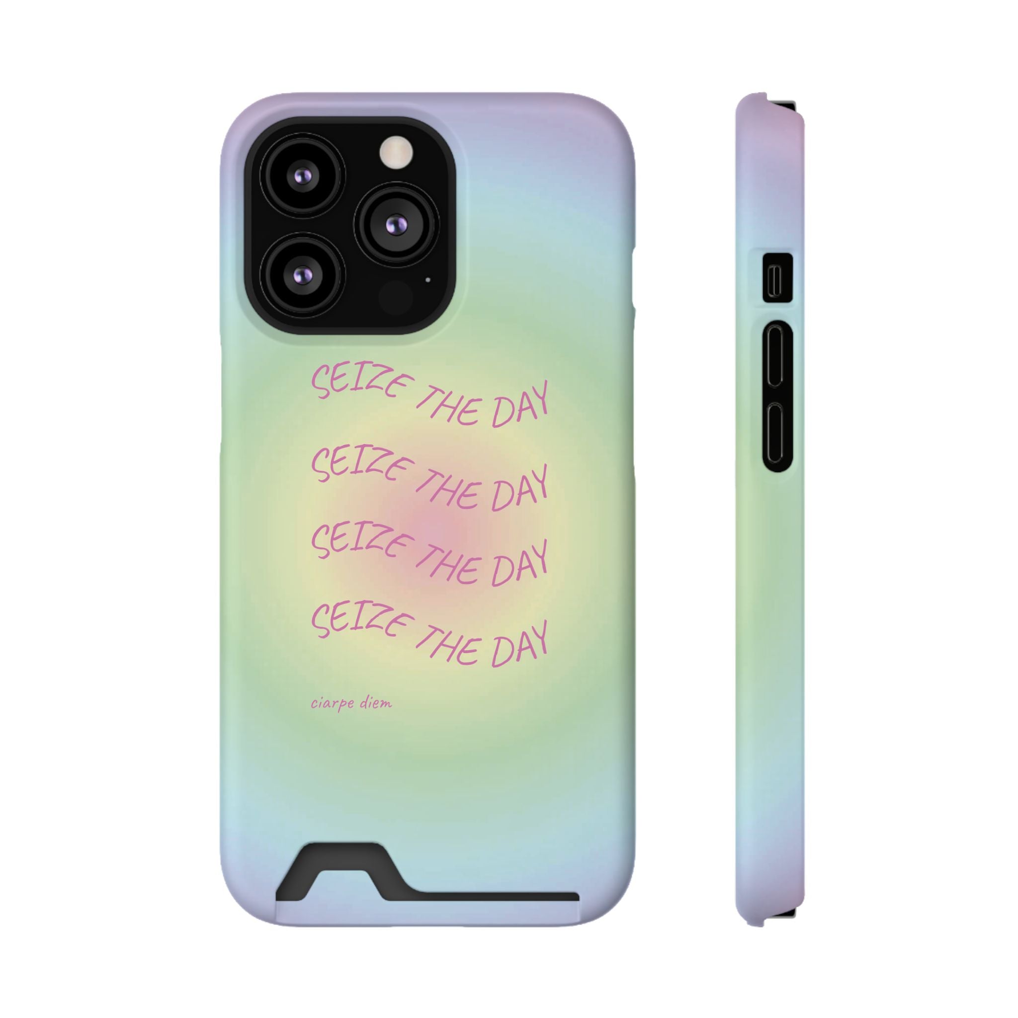 Bermuda Halo 'Seize The Day' Card Holder Phone Case