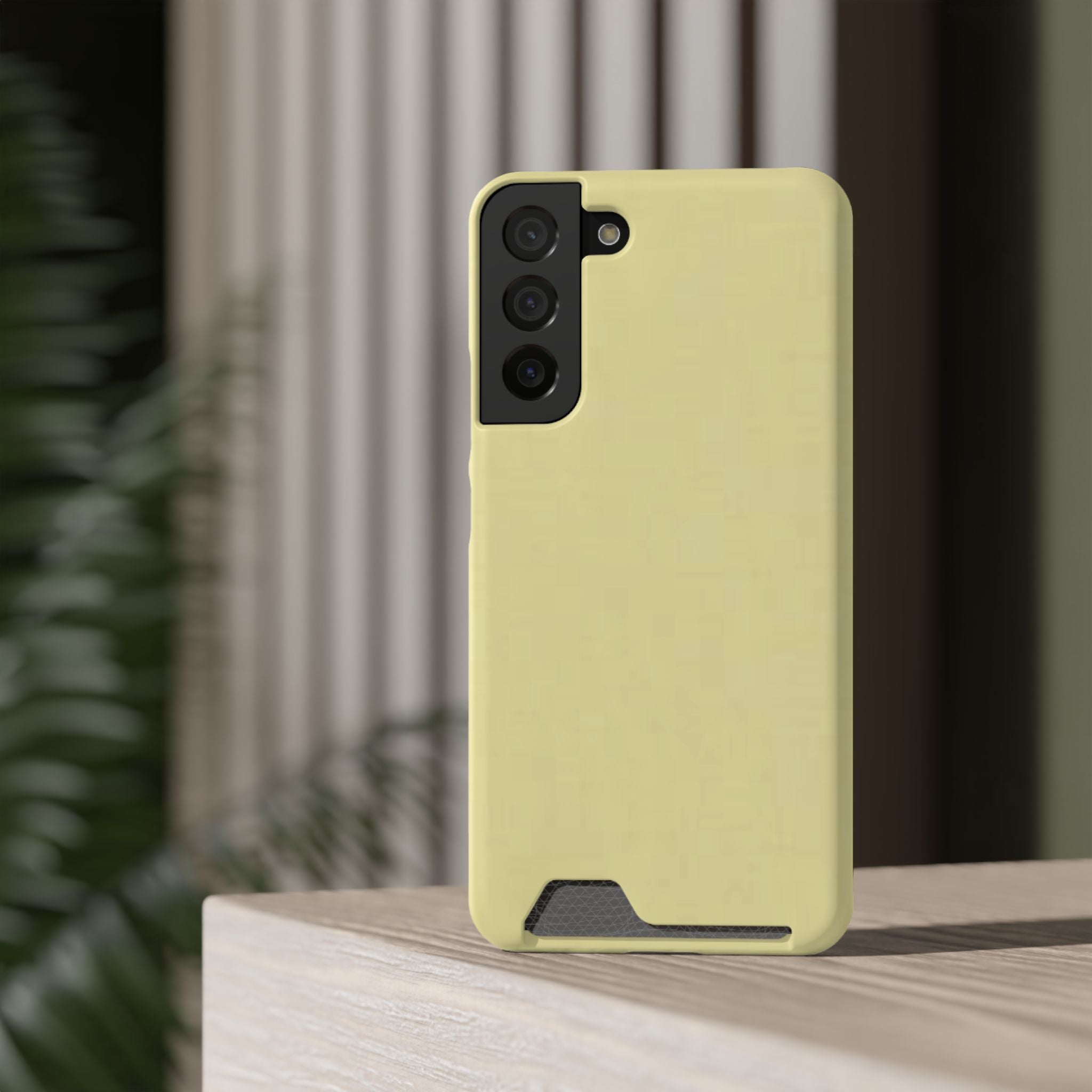 Pale Yellow Card-Holder Phone Case