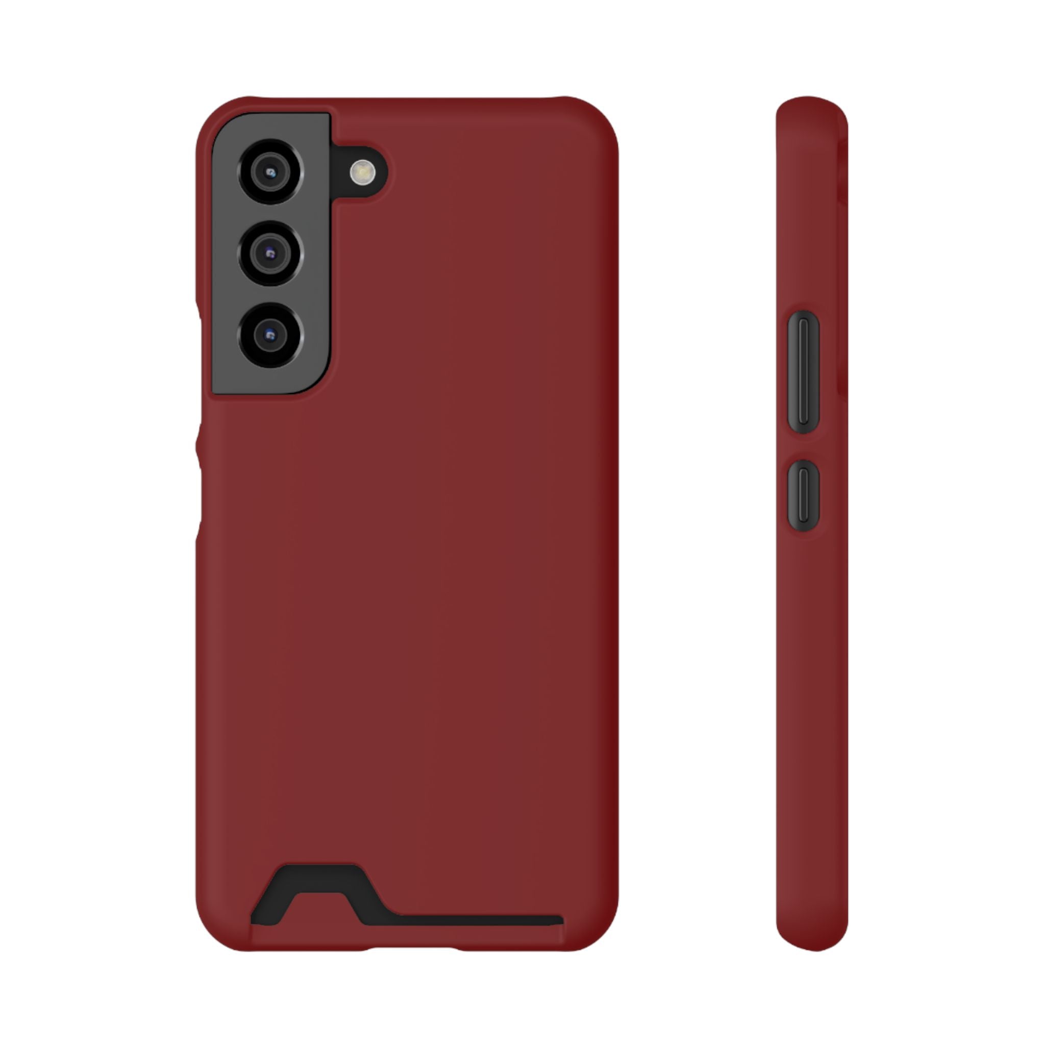 Dark Red Card-Holder Phone Case