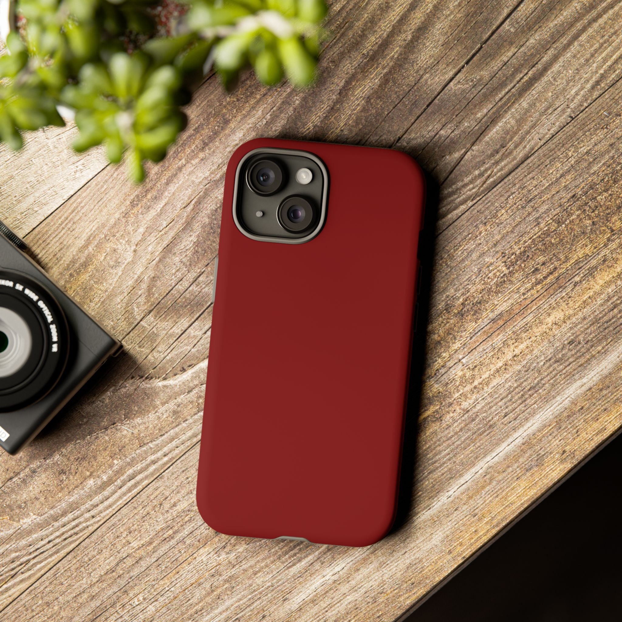Dark Red Protective Phone Case