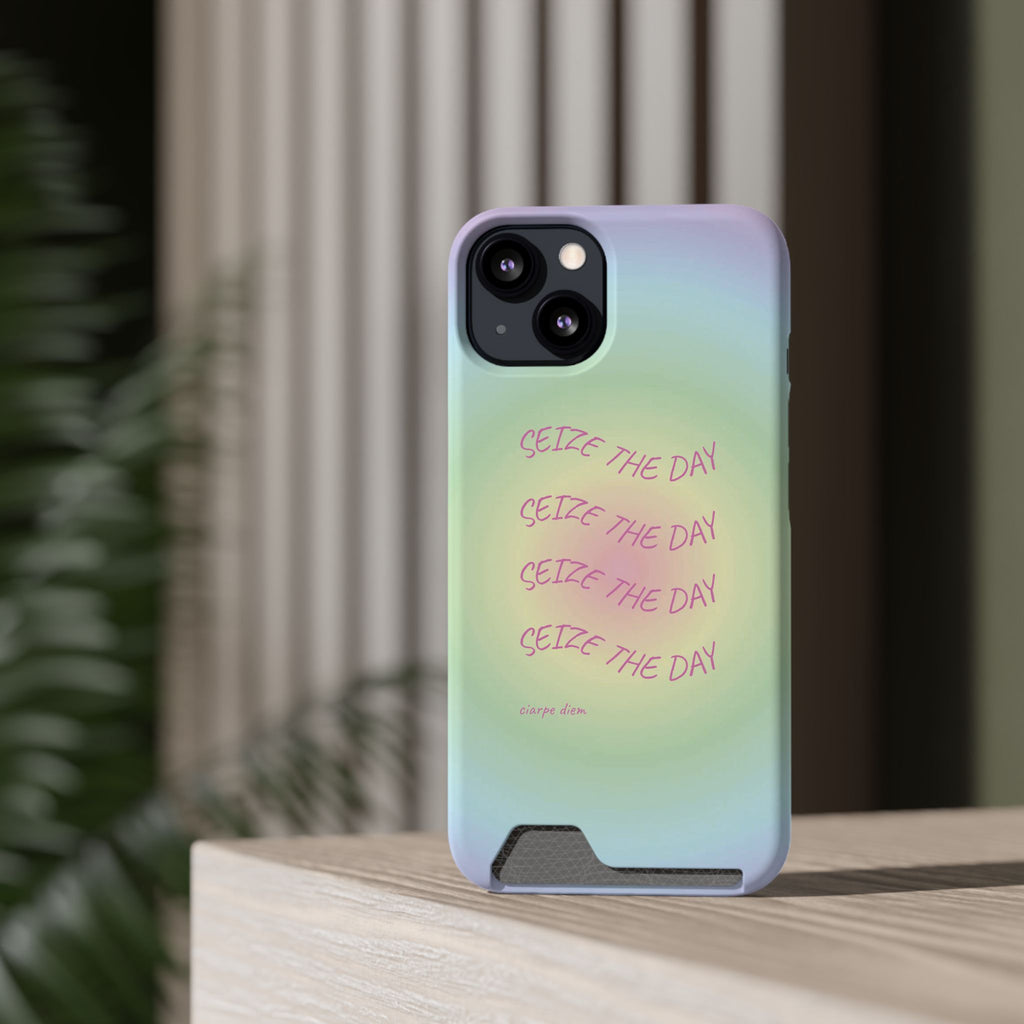 Bermuda Halo 'Seize The Day' Card Holder Phone Case