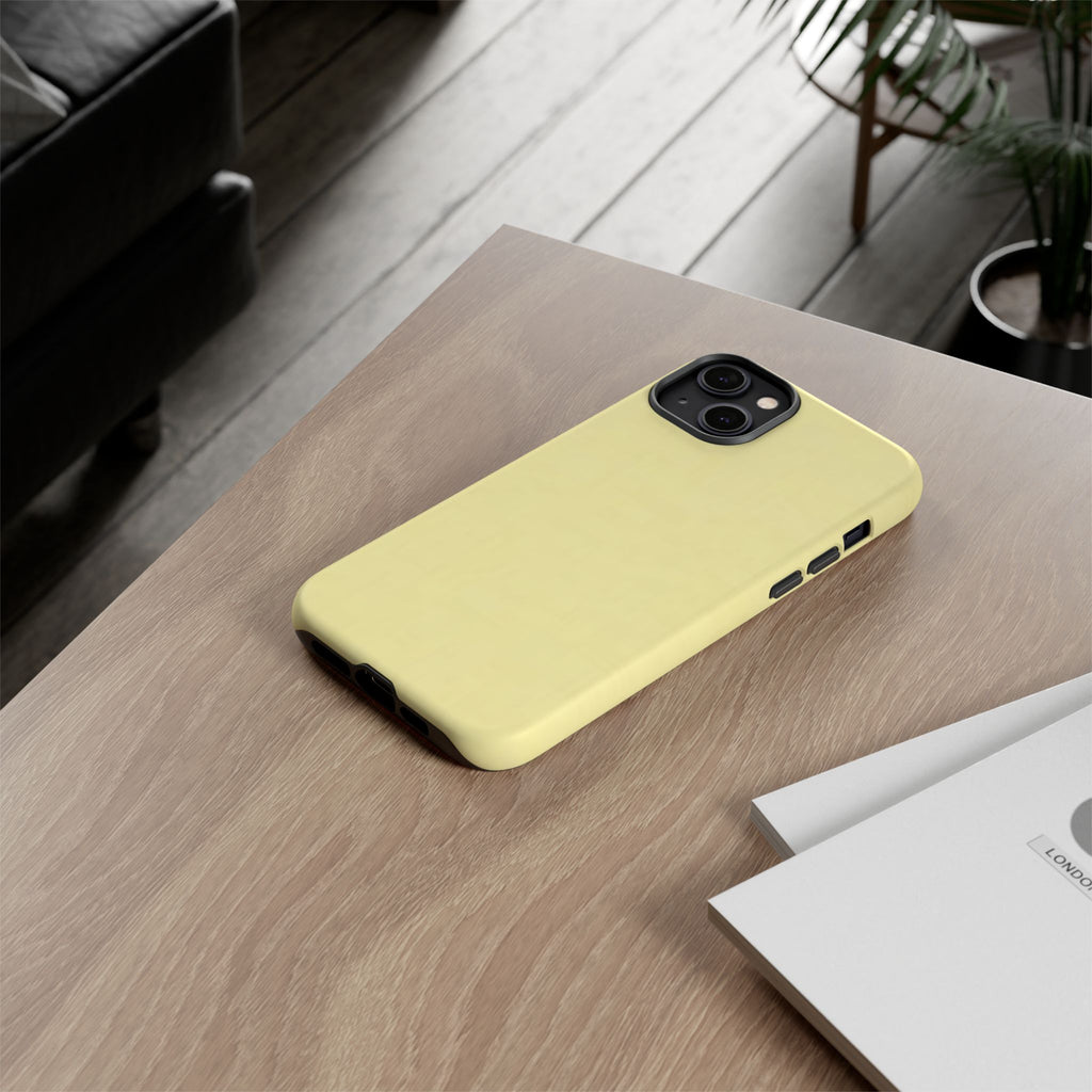 Pale Yellow Protective Phone Case