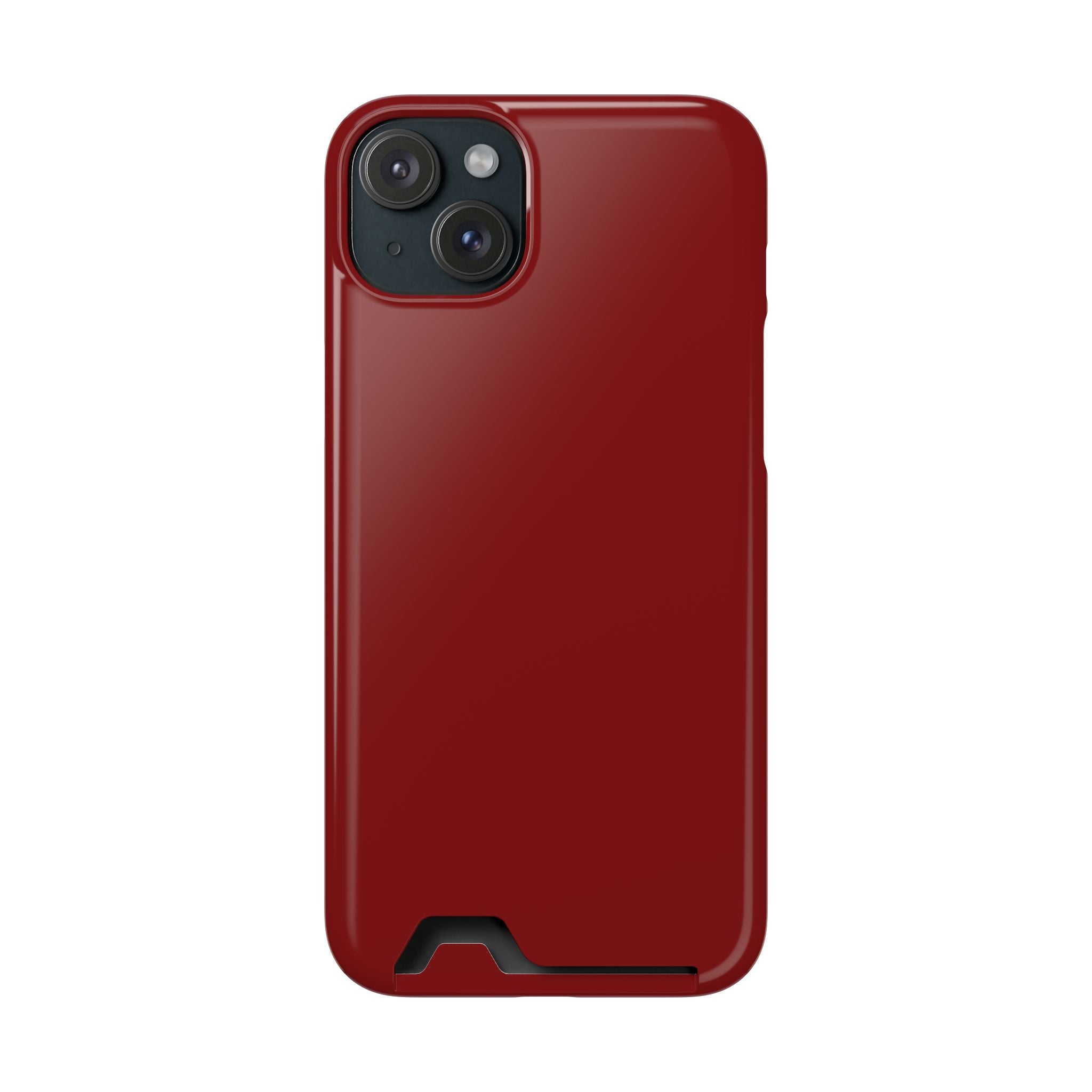 Dark Red Card-Holder Phone Case