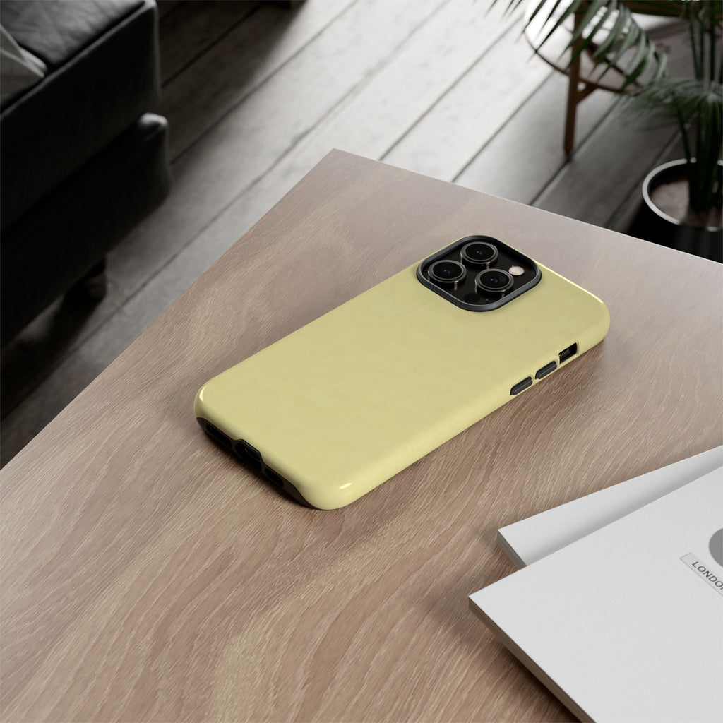Pale Yellow Protective Phone Case