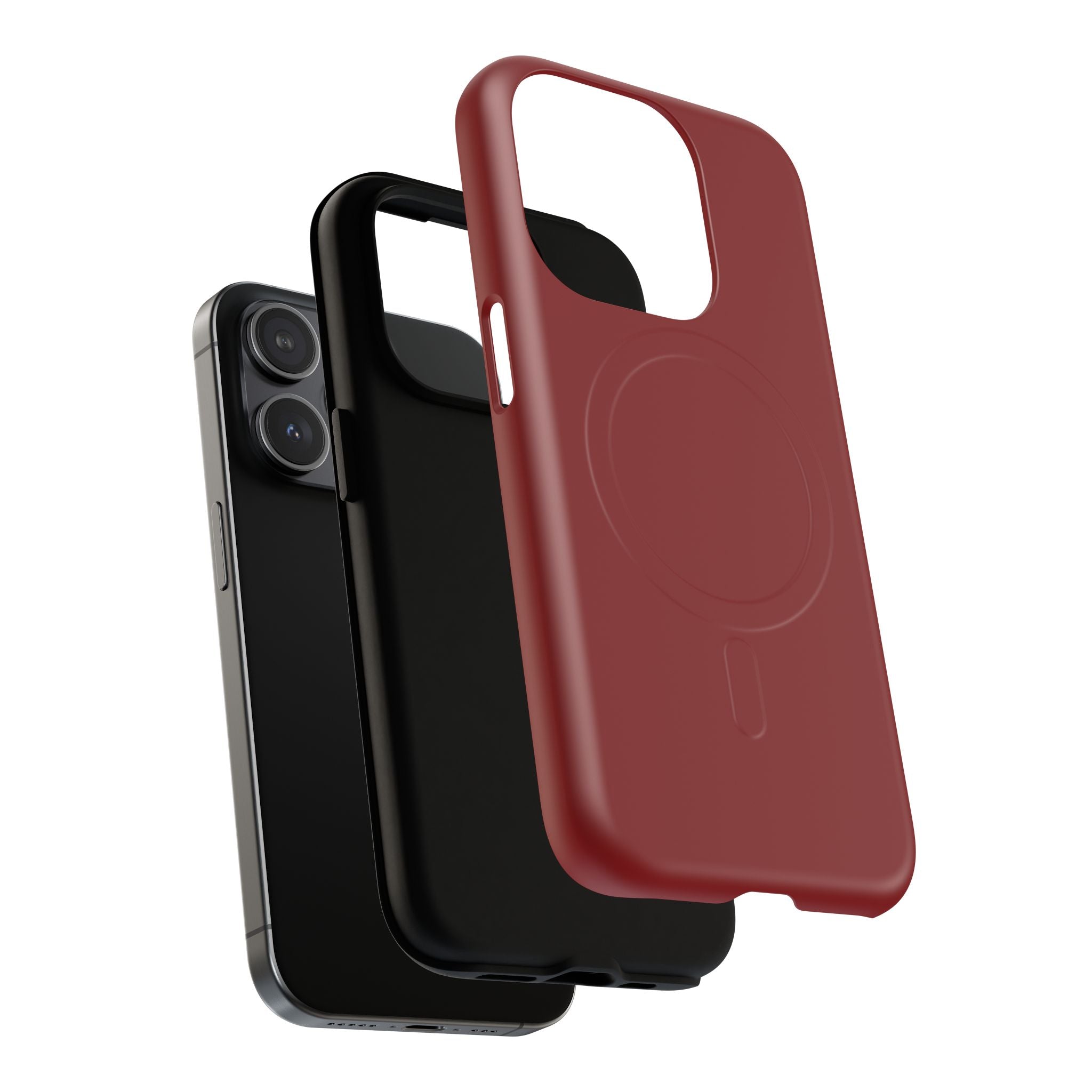 Dark Red MagSafe Protective Phone Case