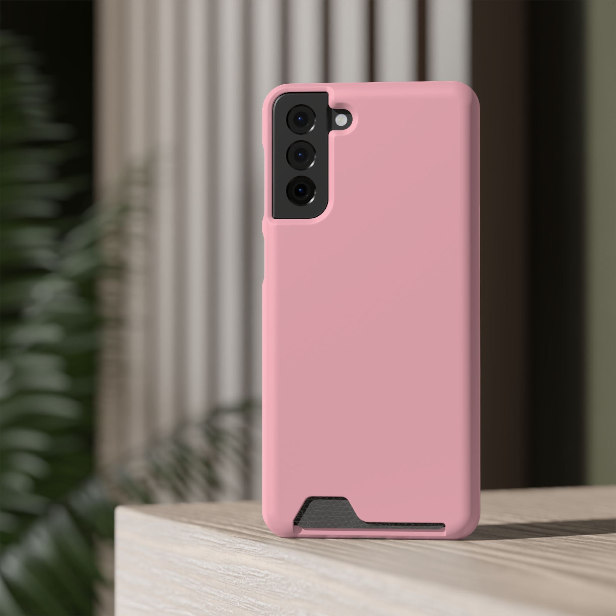 Pink Phone Case with Built-In Card Holder