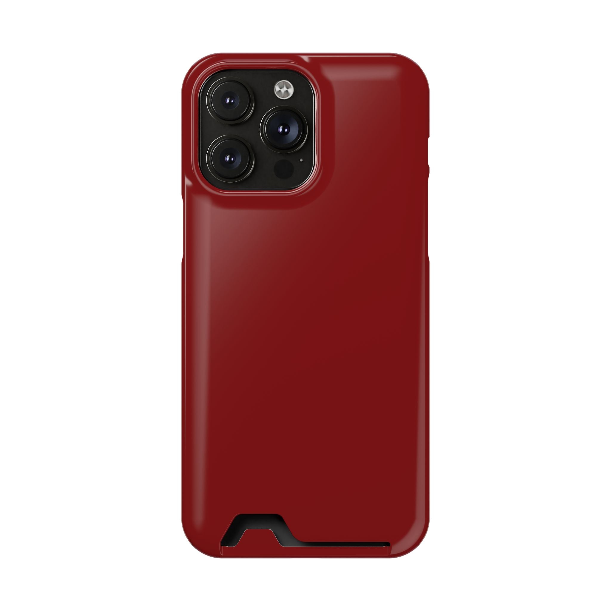 Dark Red Card-Holder Phone Case