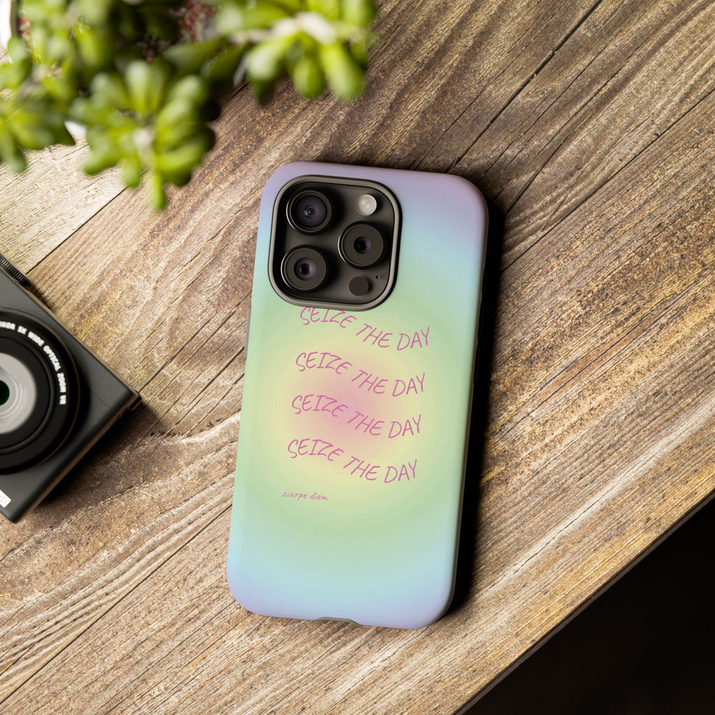 Bermuda Halo Seize The Day Pastel Gradient Tough Phone Case