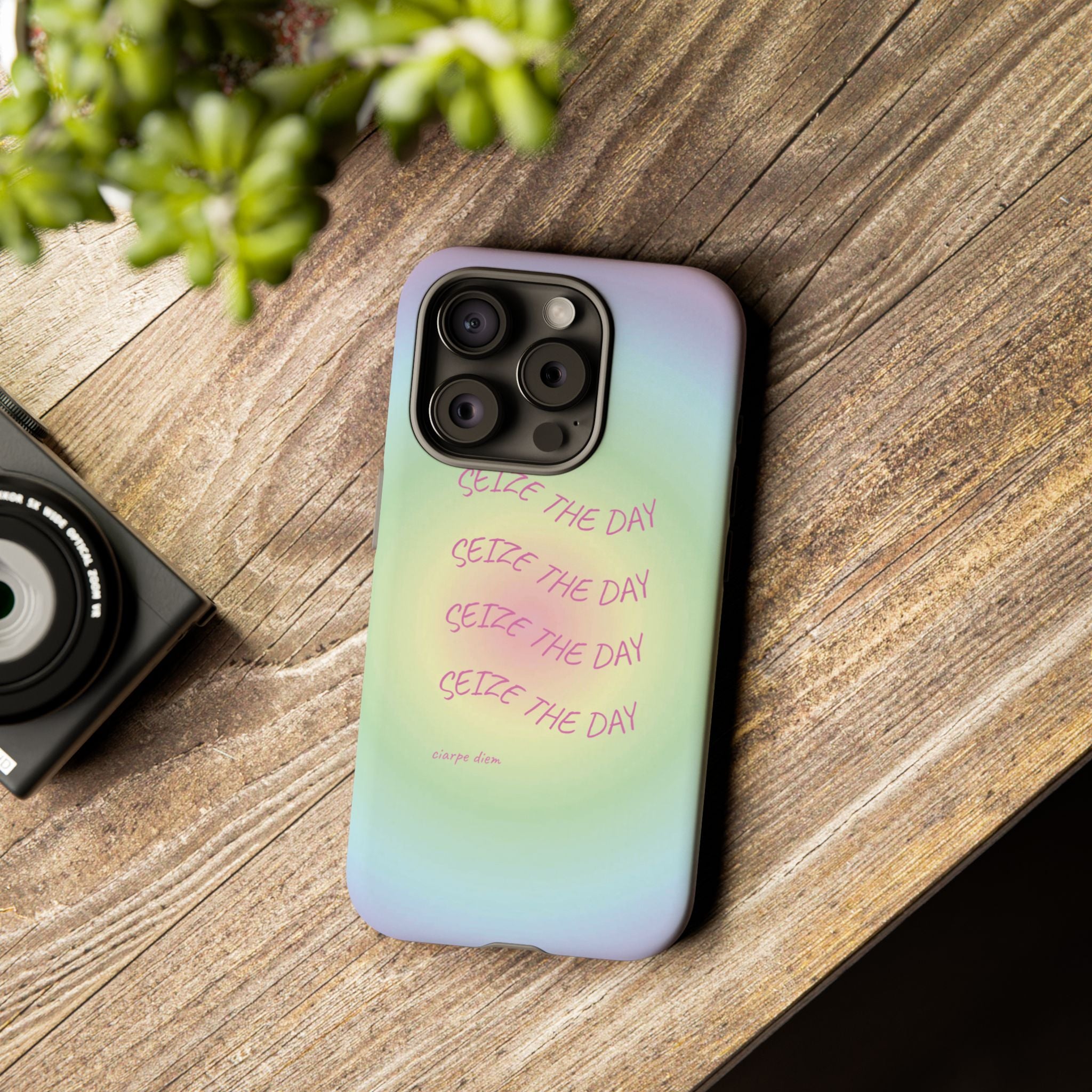 Bermuda Halo Seize The Day Pastel Gradient Tough Phone Case