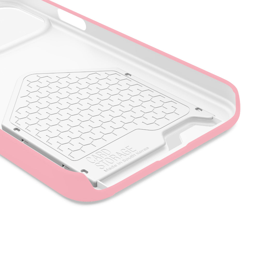 Pink Phone Case with Built-In Card Holder