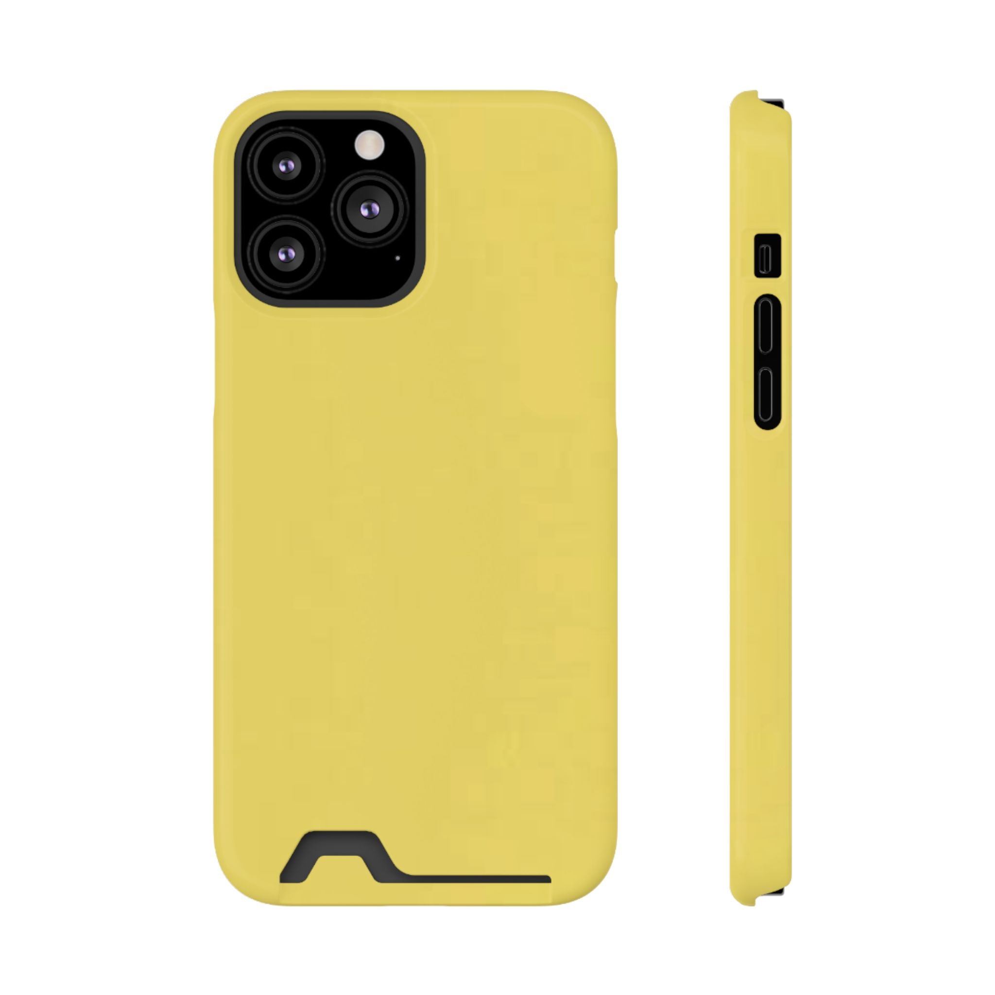 Yellow Card-Holder Phone Case