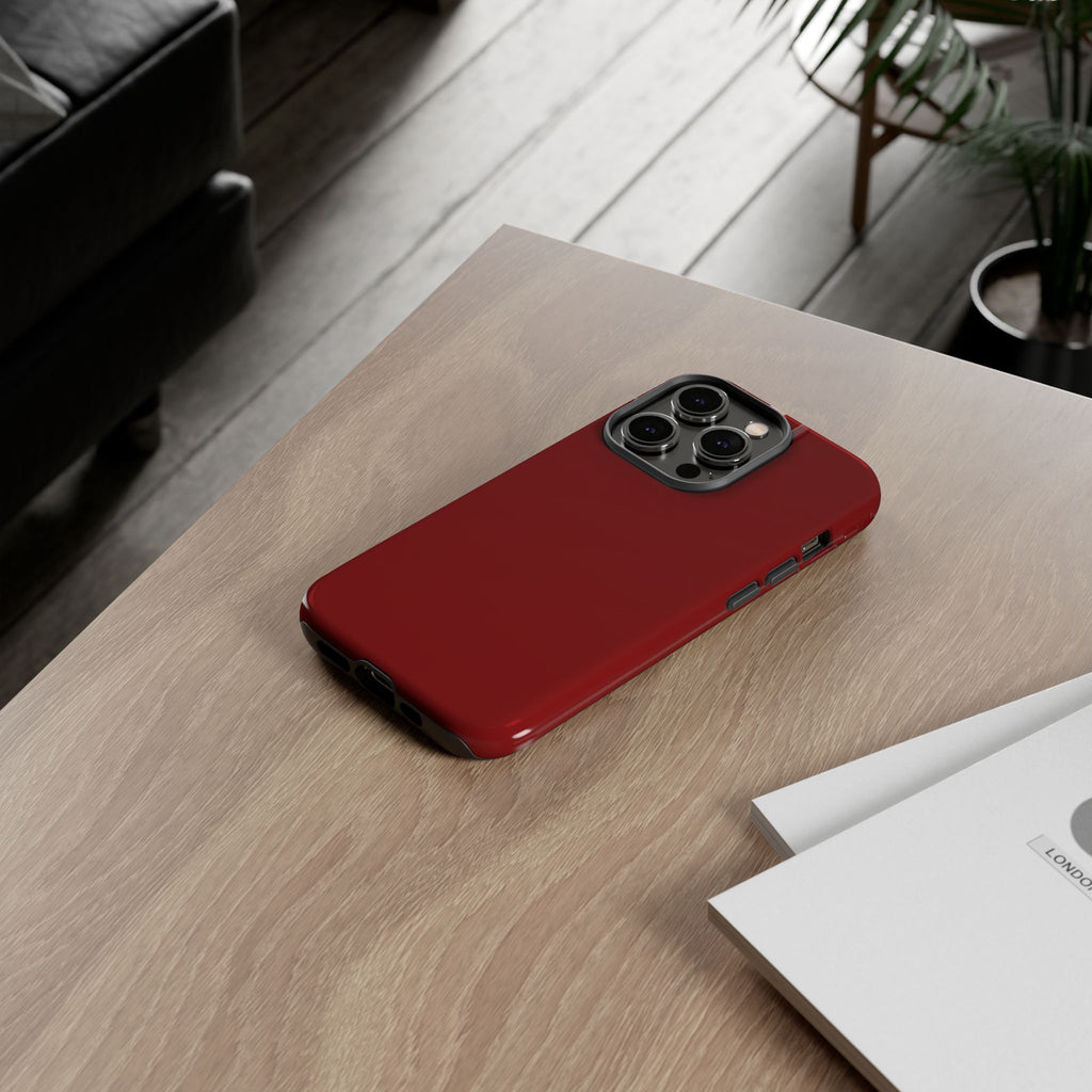 Dark Red Protective Phone Case