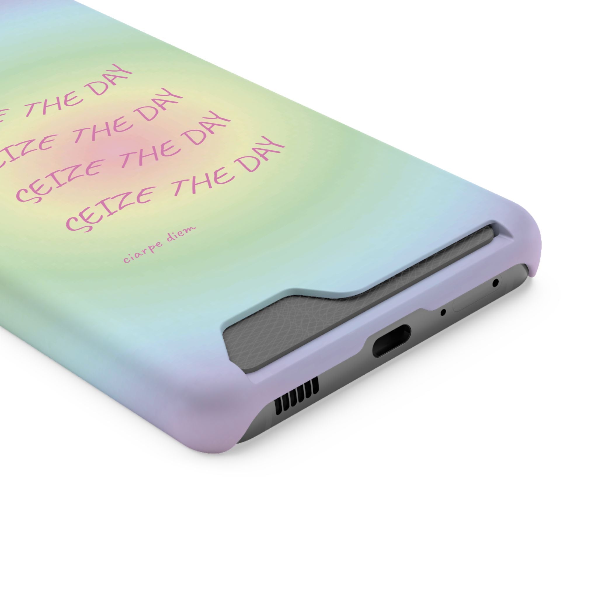 Bermuda Halo 'Seize The Day' Card Holder Phone Case