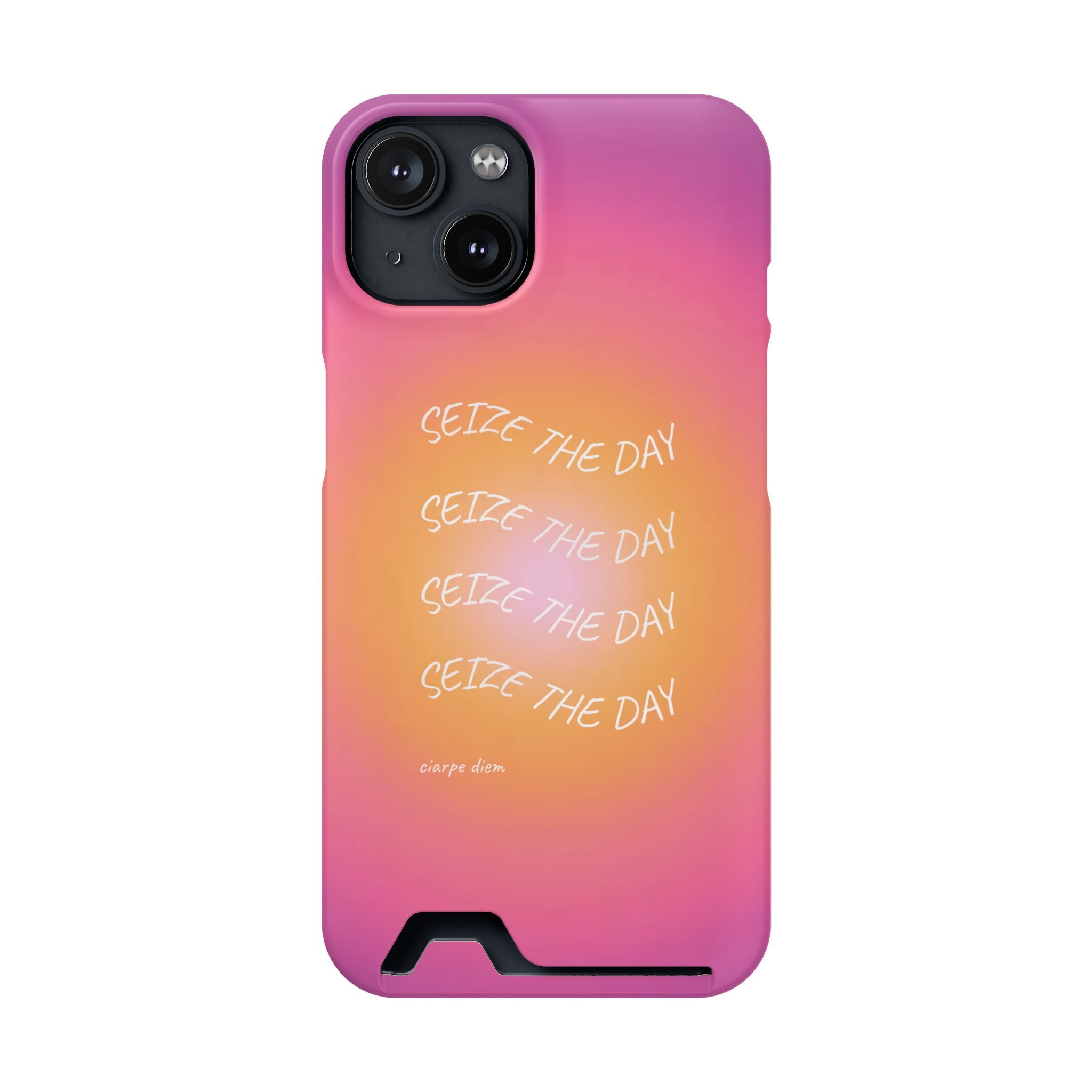 Sunburst 'Seize the Day' Phone Case with Card Holder