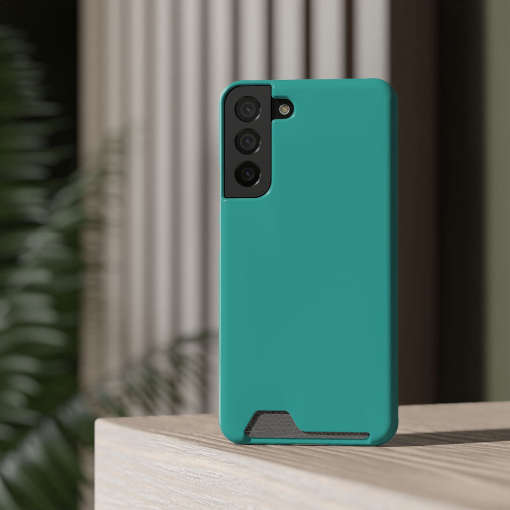 Teal Card-Holder Phone Case