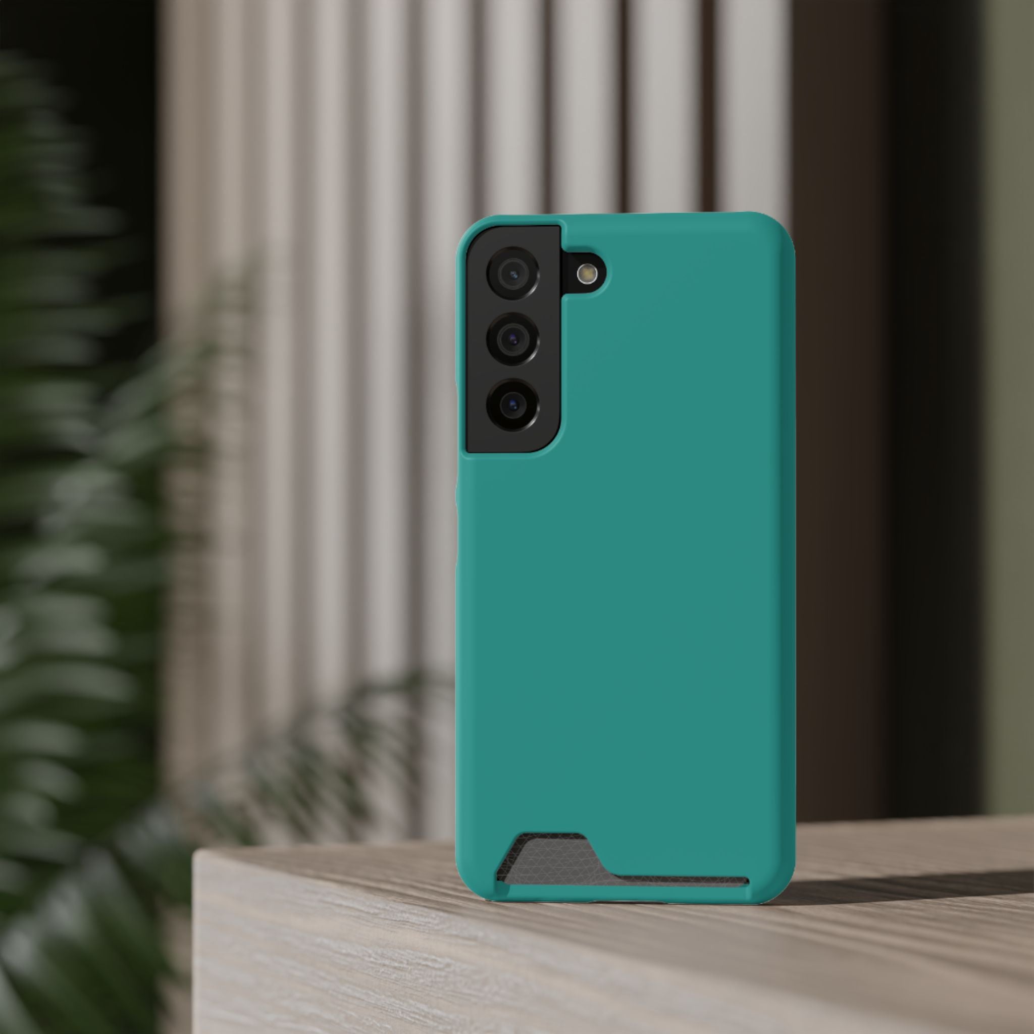 Teal Card-Holder Phone Case