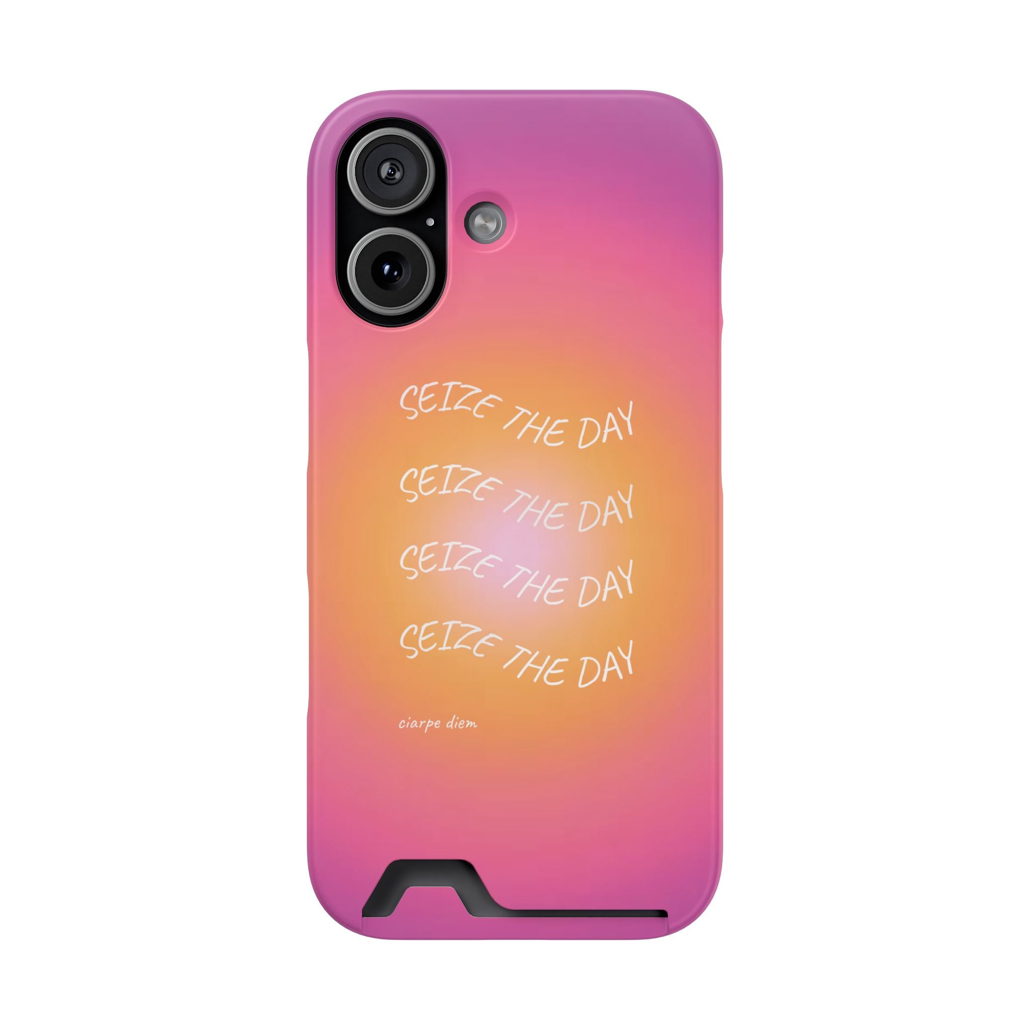 Sunburst 'Seize the Day' Phone Case with Card Holder