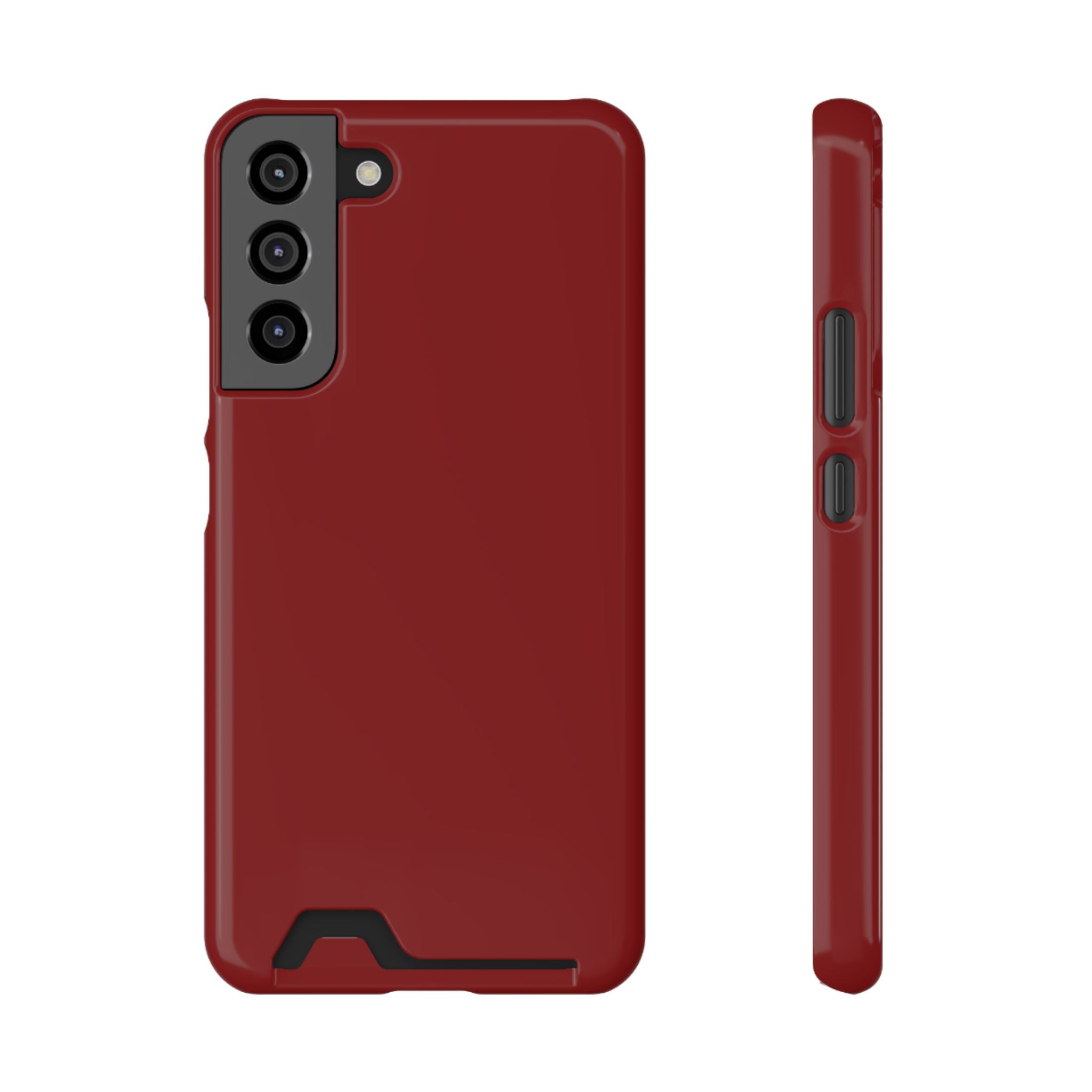 Dark Red Card-Holder Phone Case