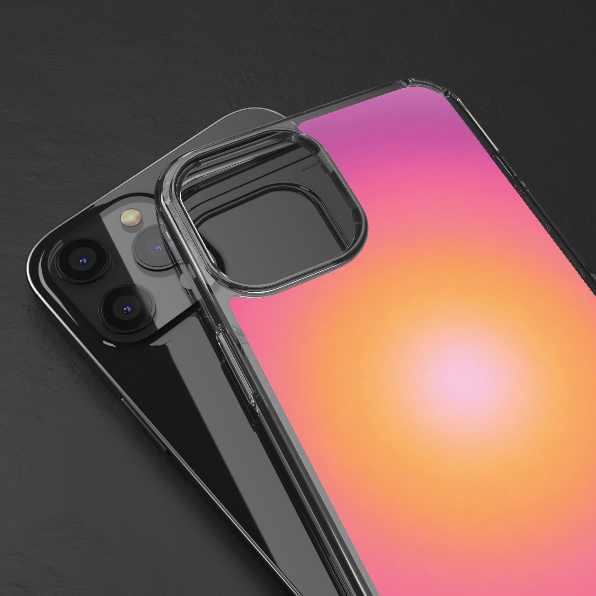 Sunset Gradient Clear Protective Cover