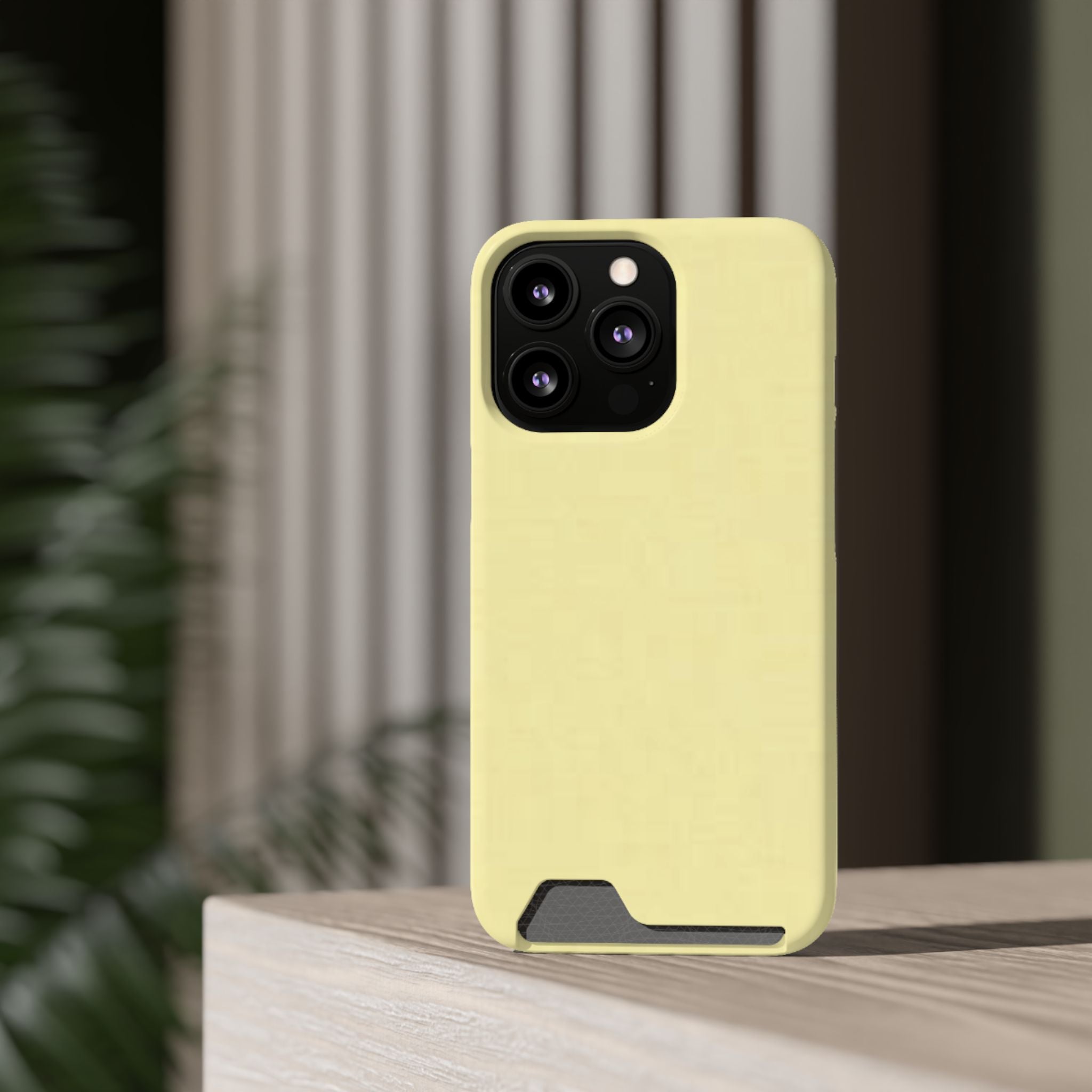 Pale Yellow Card-Holder Phone Case