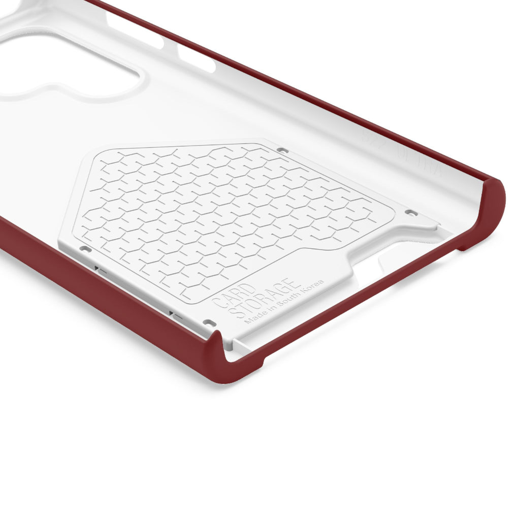 Dark Red Card-Holder Phone Case