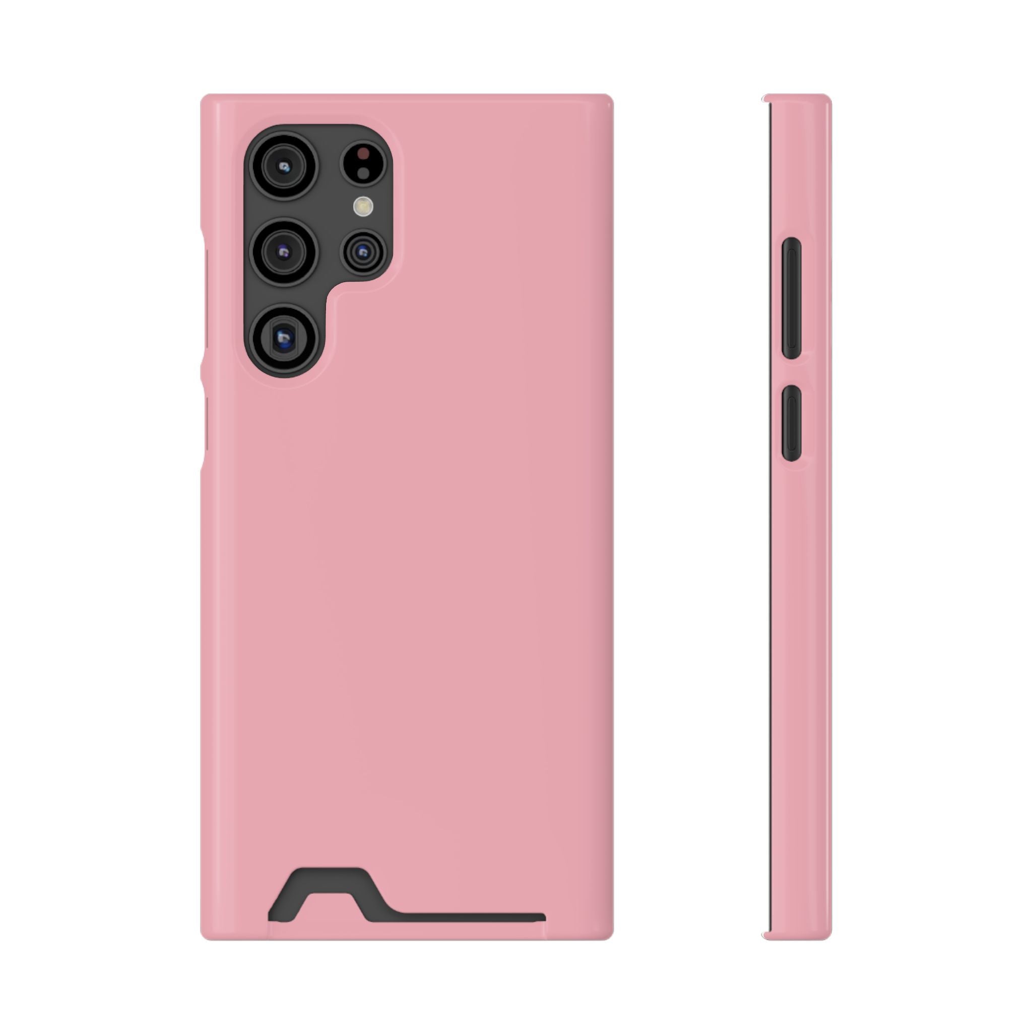 Pink Phone Case with Built-In Card Holder