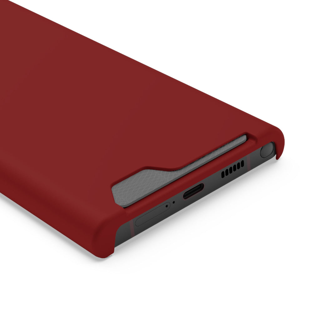 Dark Red Card-Holder Phone Case