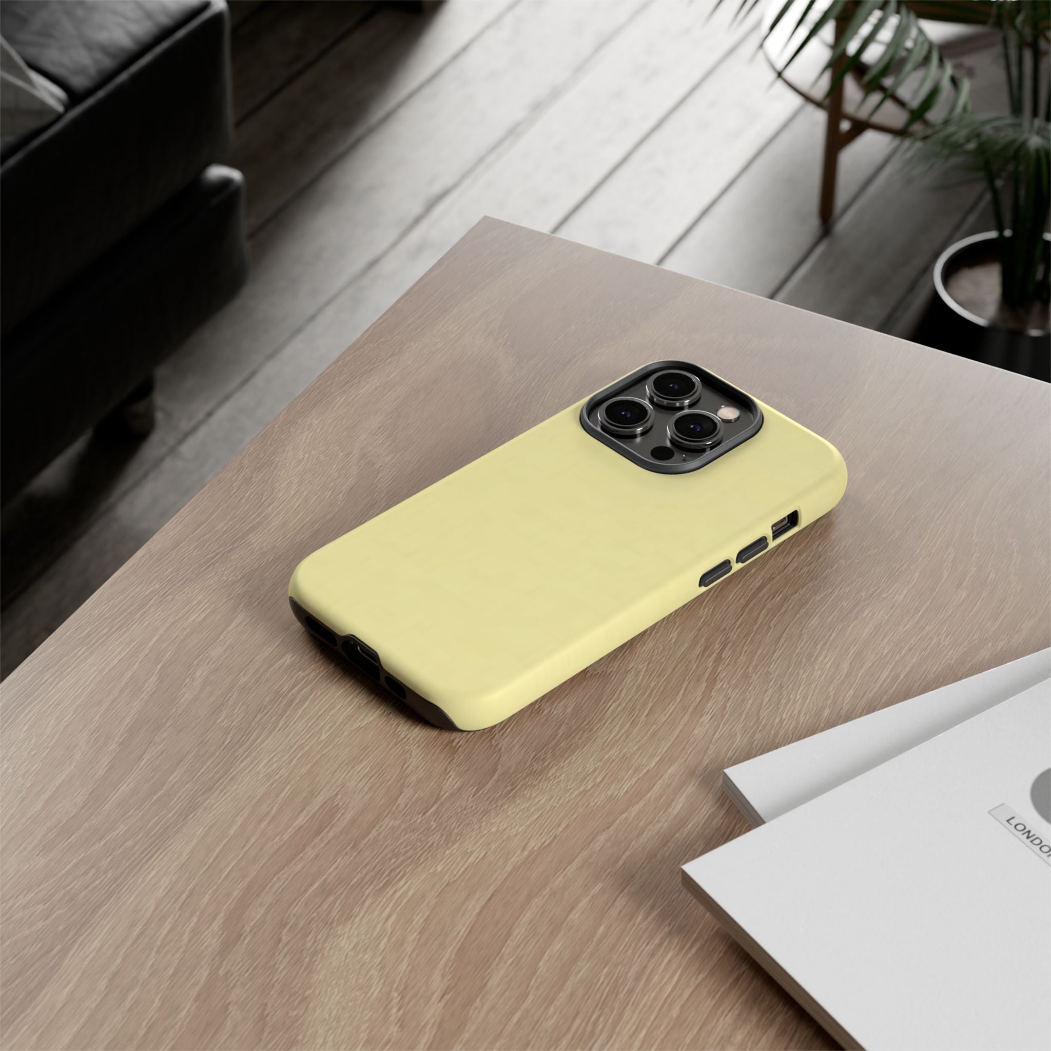 Pale Yellow Protective Phone Case