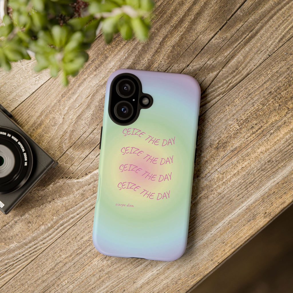 Bermuda Halo Seize The Day Pastel Gradient Tough Phone Case
