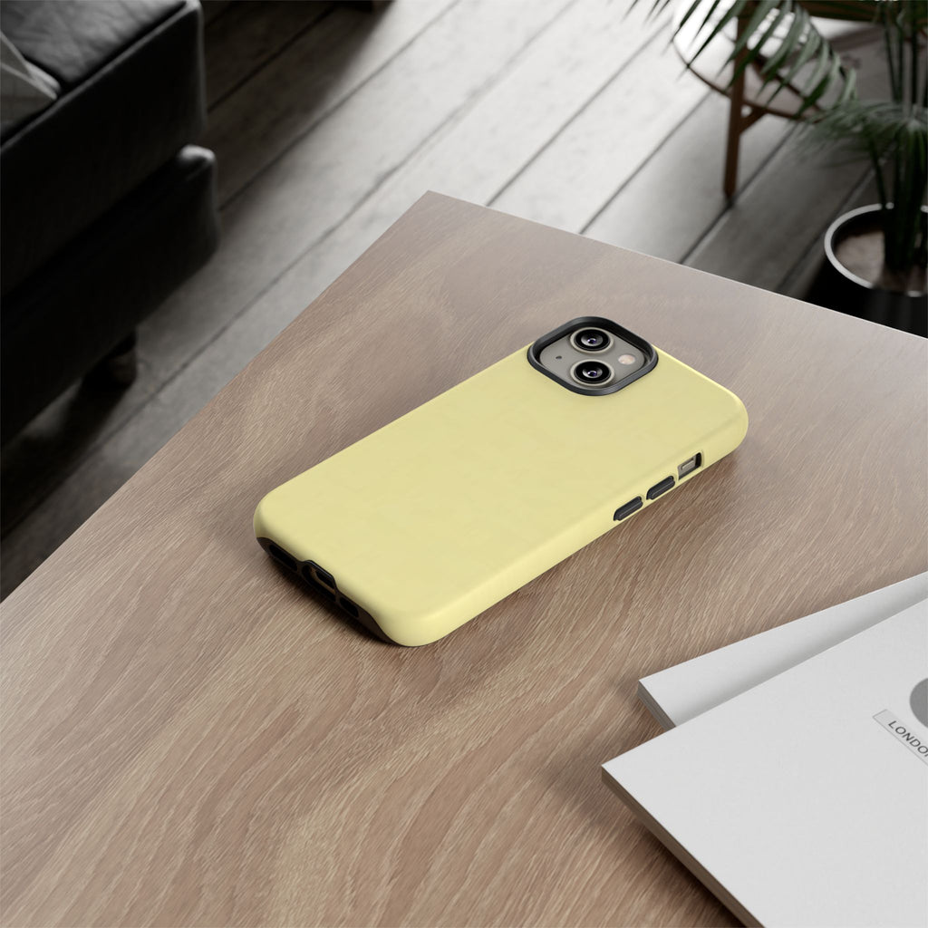 Pale Yellow Protective Phone Case