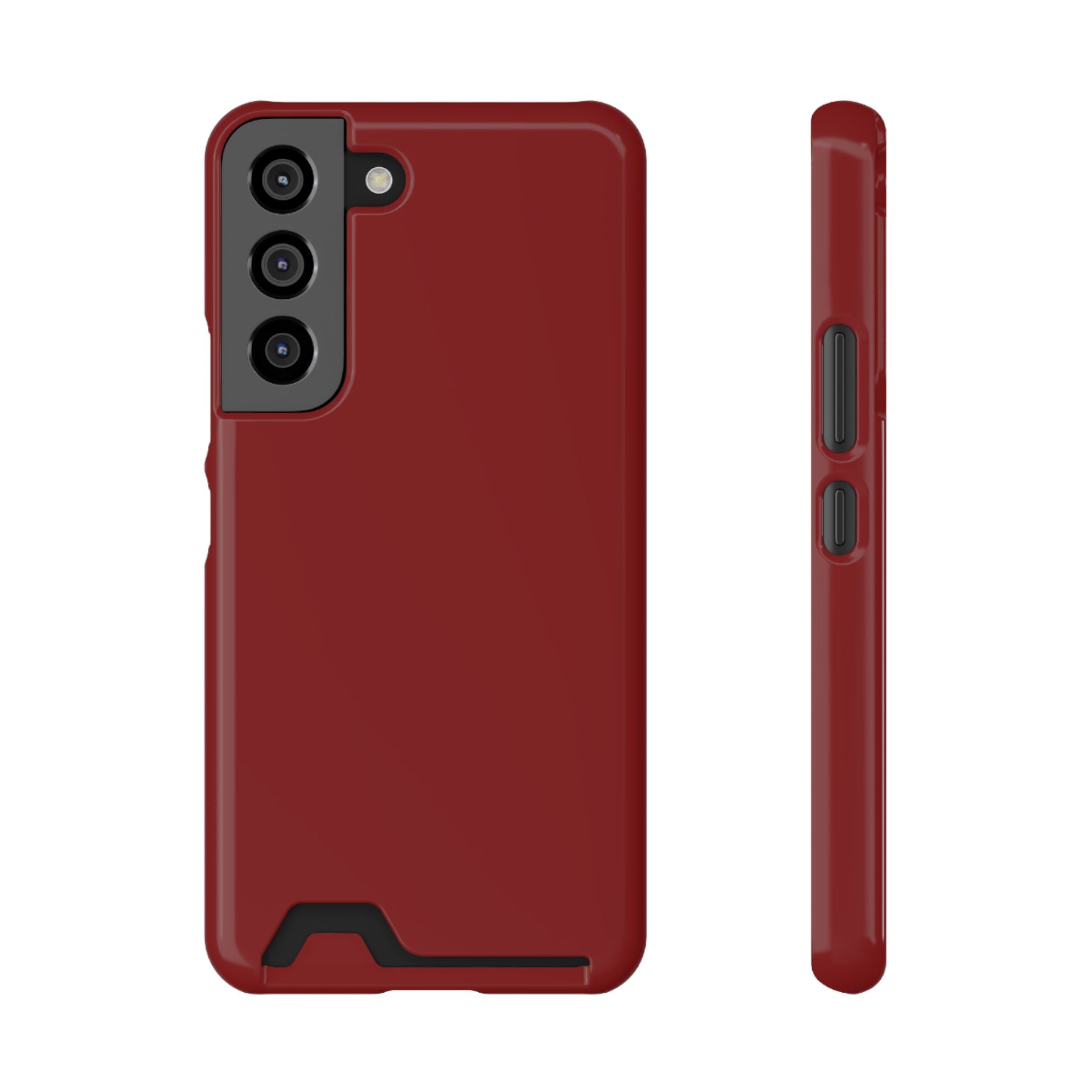 Dark Red Card-Holder Phone Case