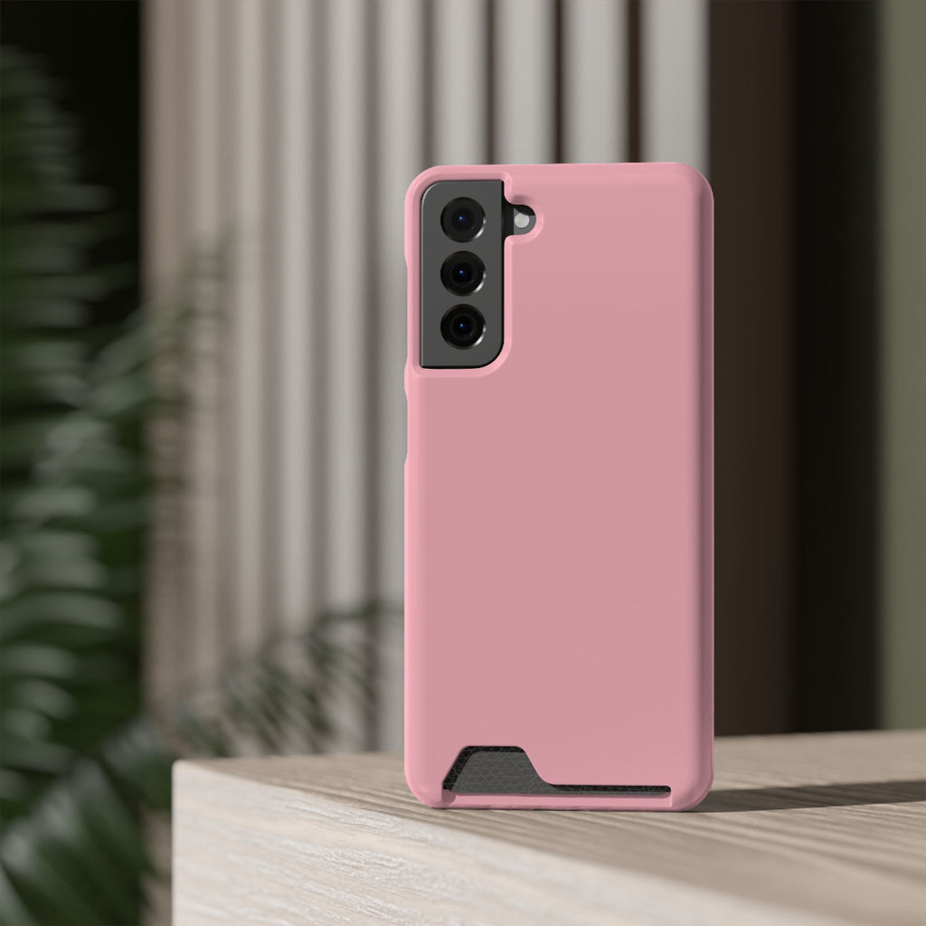 Pink Phone Case with Built-In Card Holder