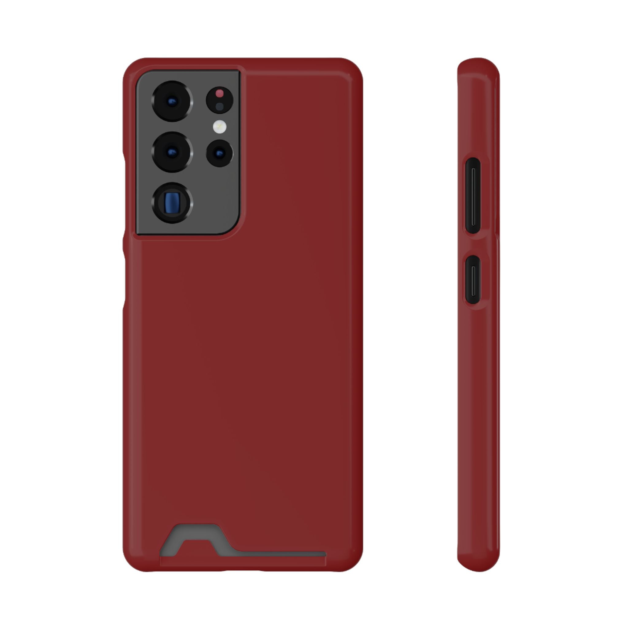 Dark Red Card-Holder Phone Case