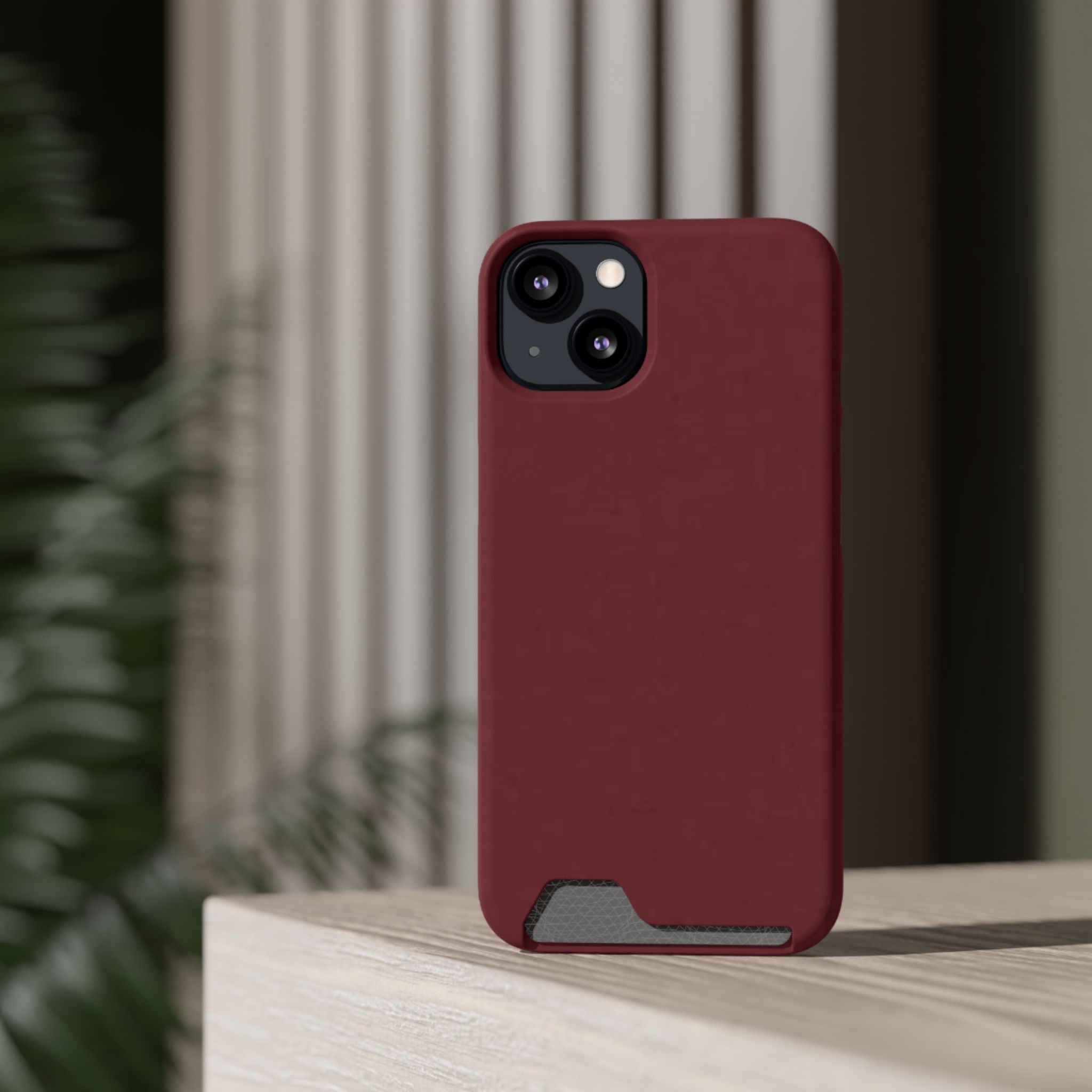 Dark Cherry Card Holder Phone Case