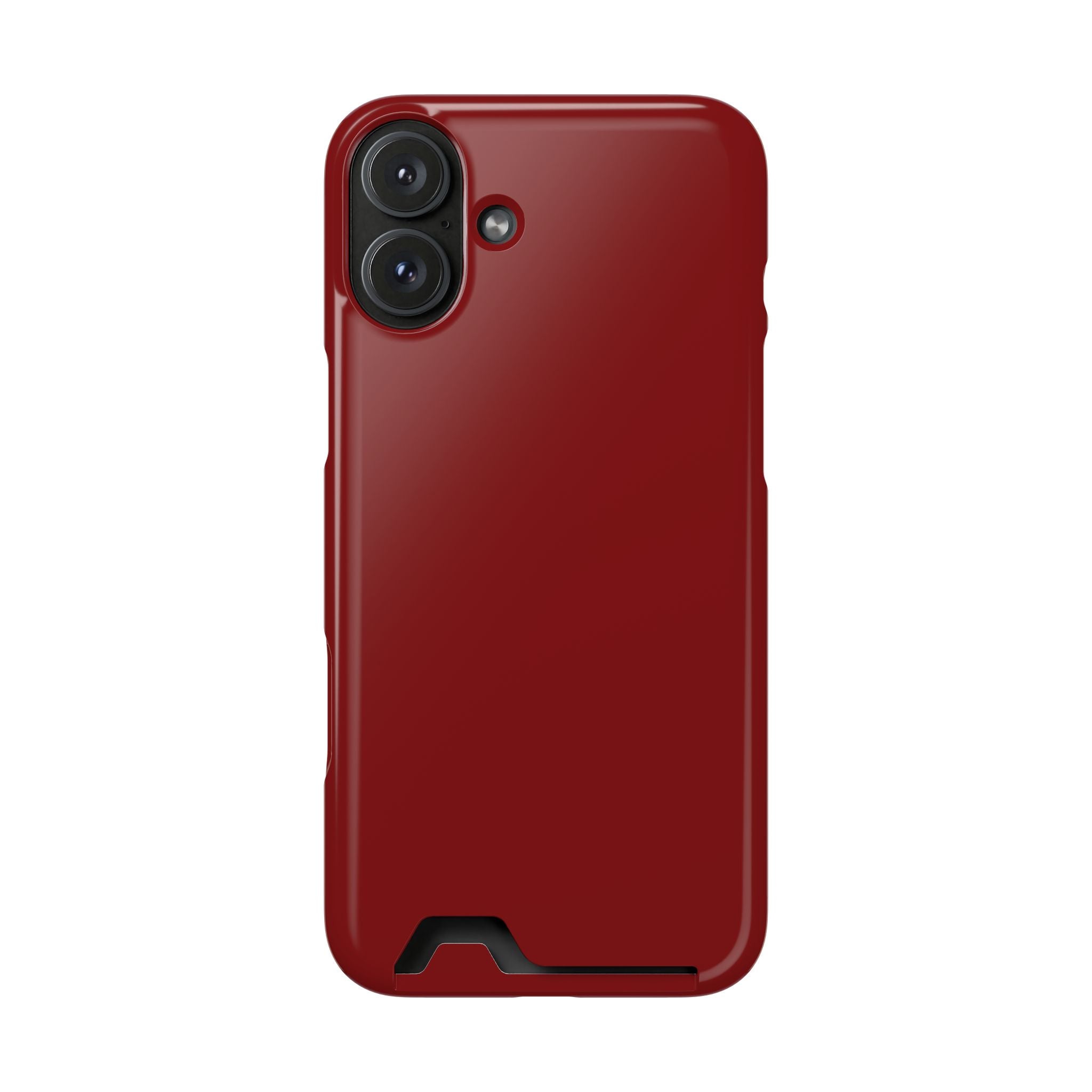 Dark Red Card-Holder Phone Case