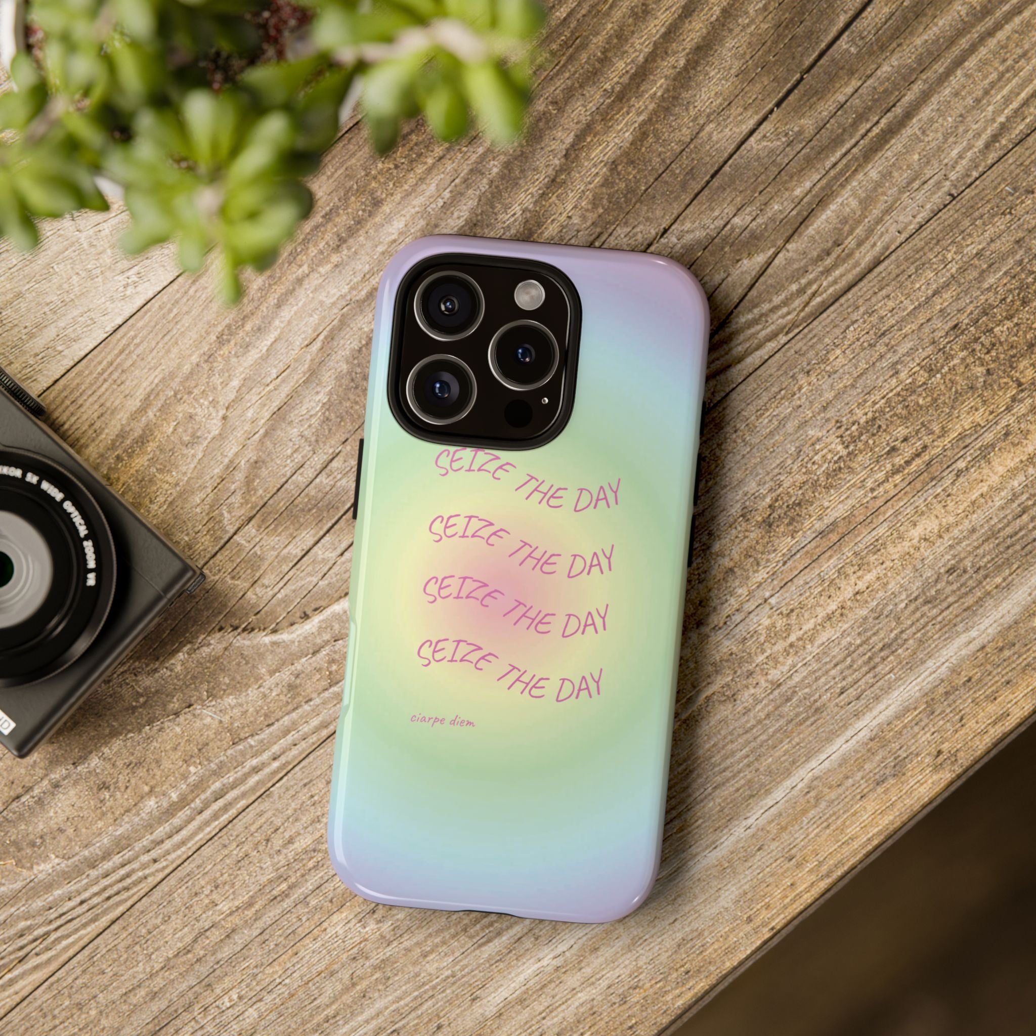 Bermuda Halo Seize The Day Pastel Gradient Tough Phone Case
